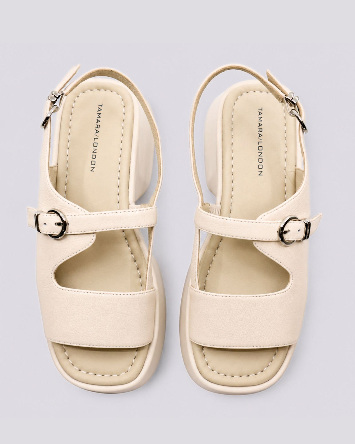 BOISE PLATFORM SANDALS BONE