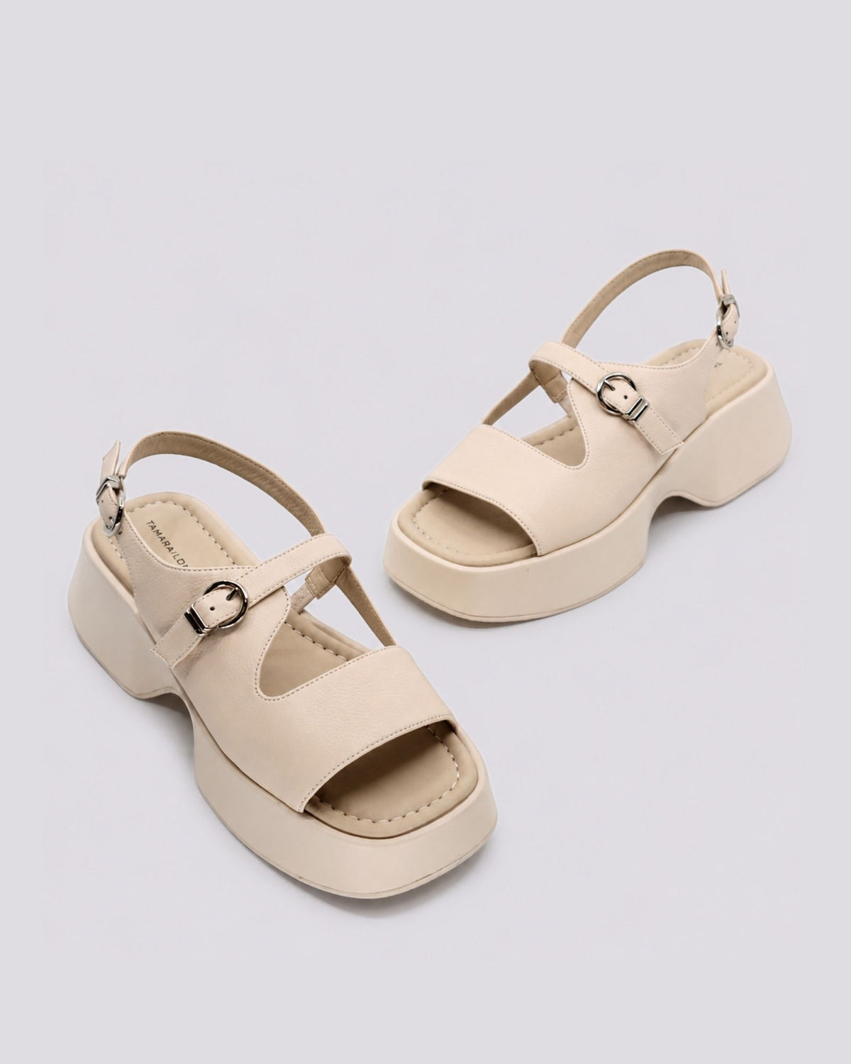 BOISE PLATFORM SANDALS BONE