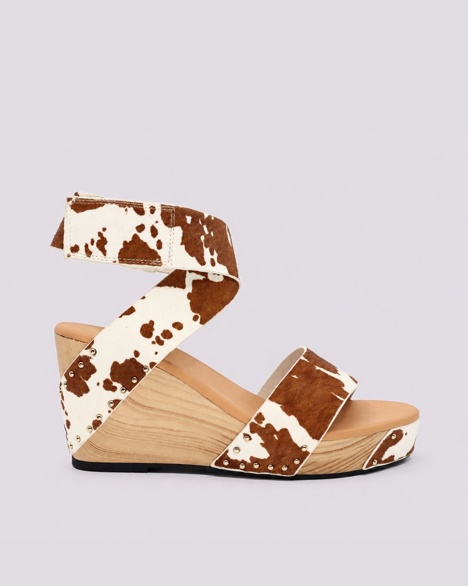 BREN WEDGE SANDALS BROWN COW