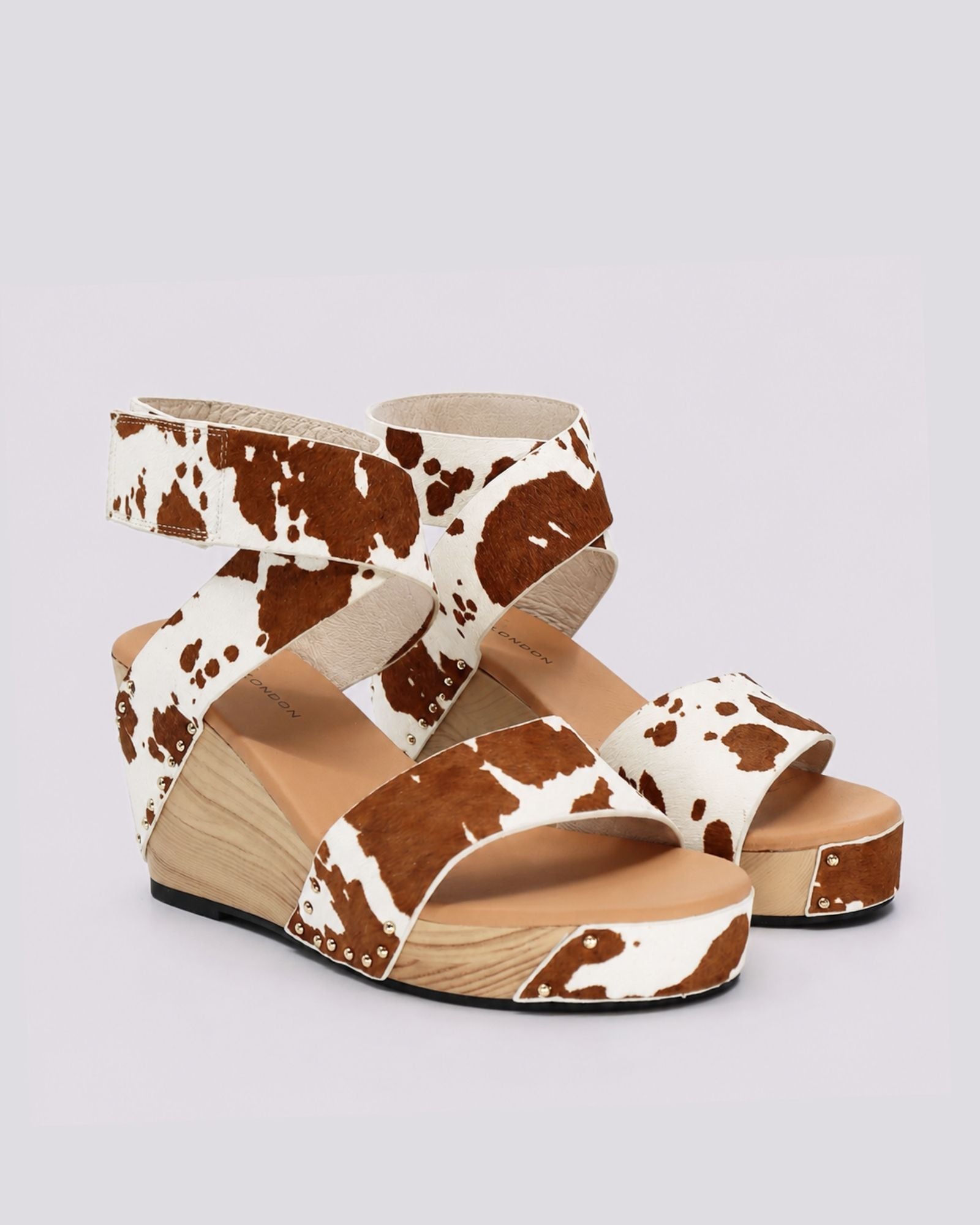 BREN WEDGE SANDALS BROWN COW