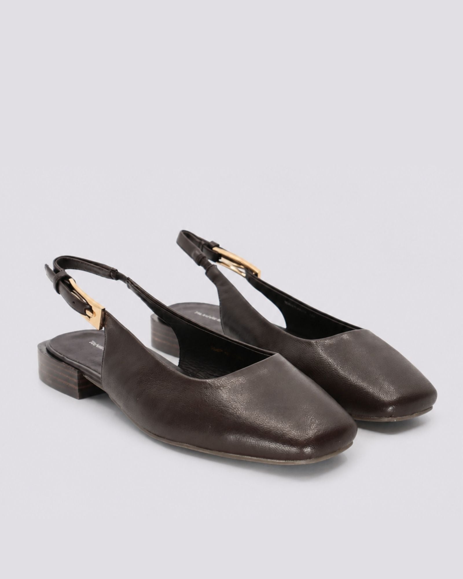 BRITNEY SLINGBACK FLATS CHOCOLATE