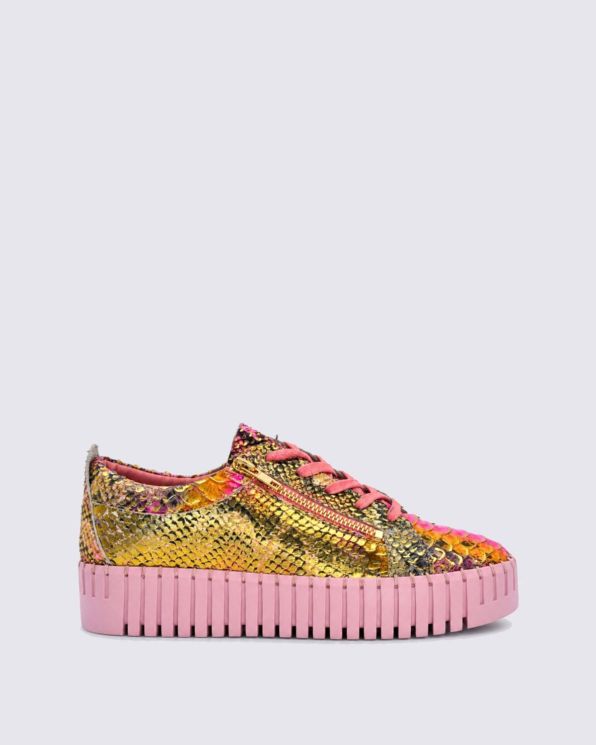 BUMP SNEAKERS PINK METALLIC SNAKE
