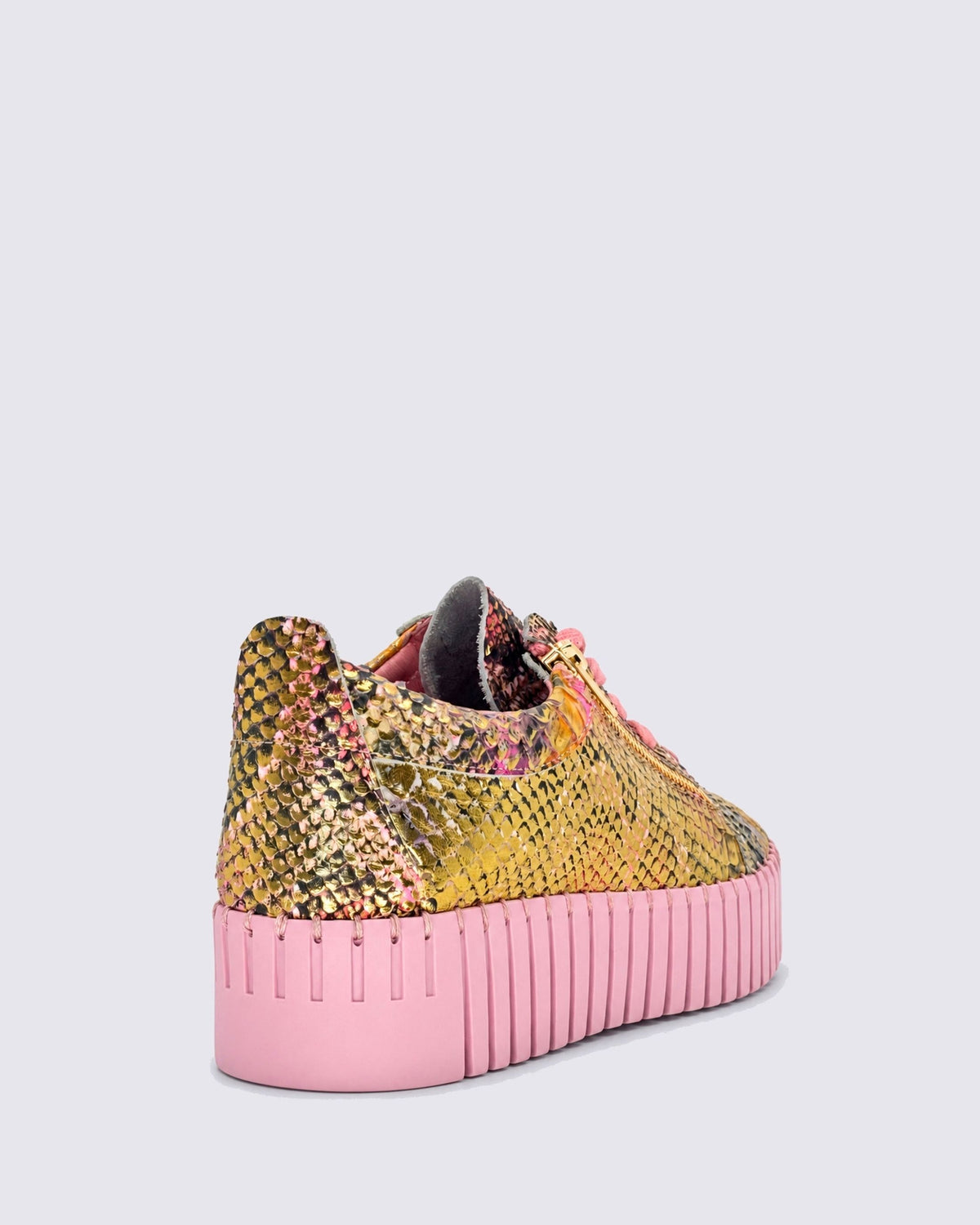 BUMP SNEAKERS PINK METALLIC SNAKE