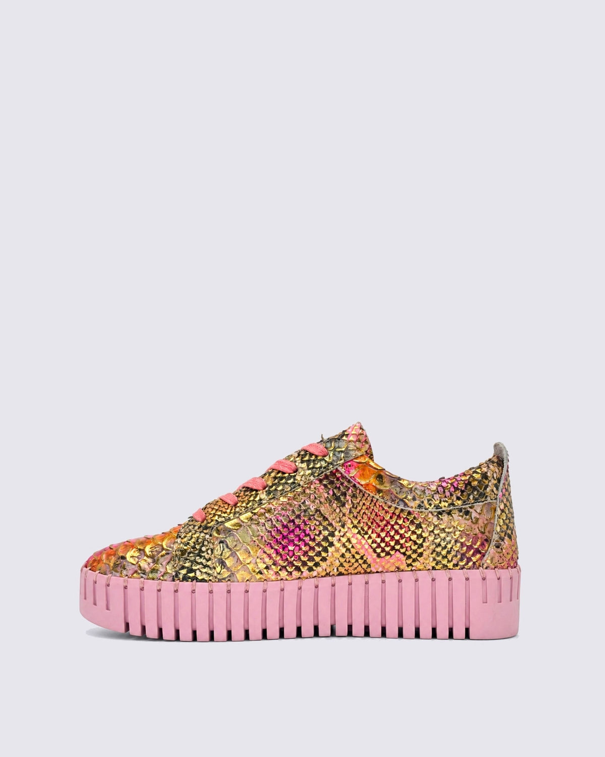 BUMP SNEAKERS PINK METALLIC SNAKE