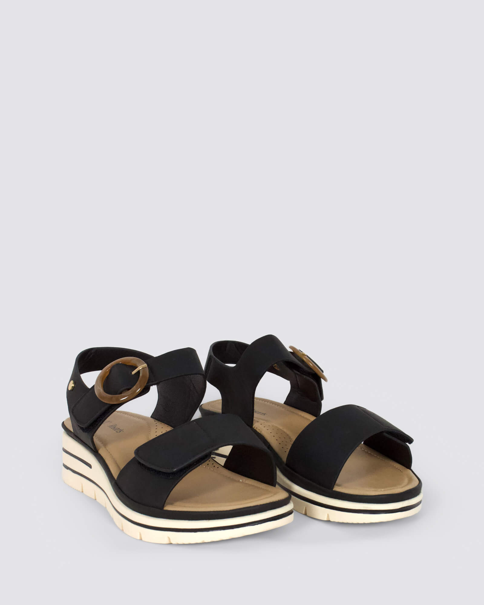 YARRA WEDGE SANDALS BLACK