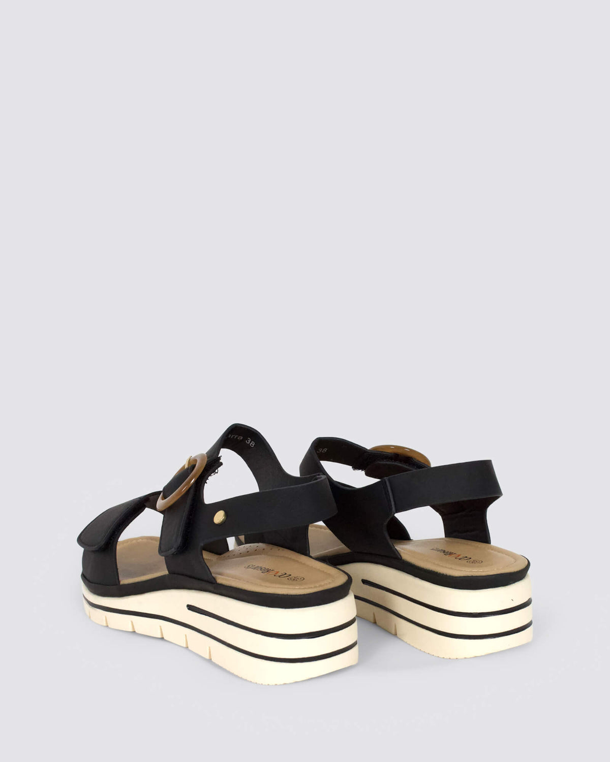 YARRA WEDGE SANDALS BLACK