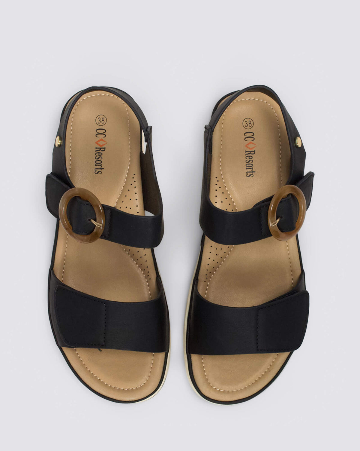 YARRA WEDGE SANDALS BLACK