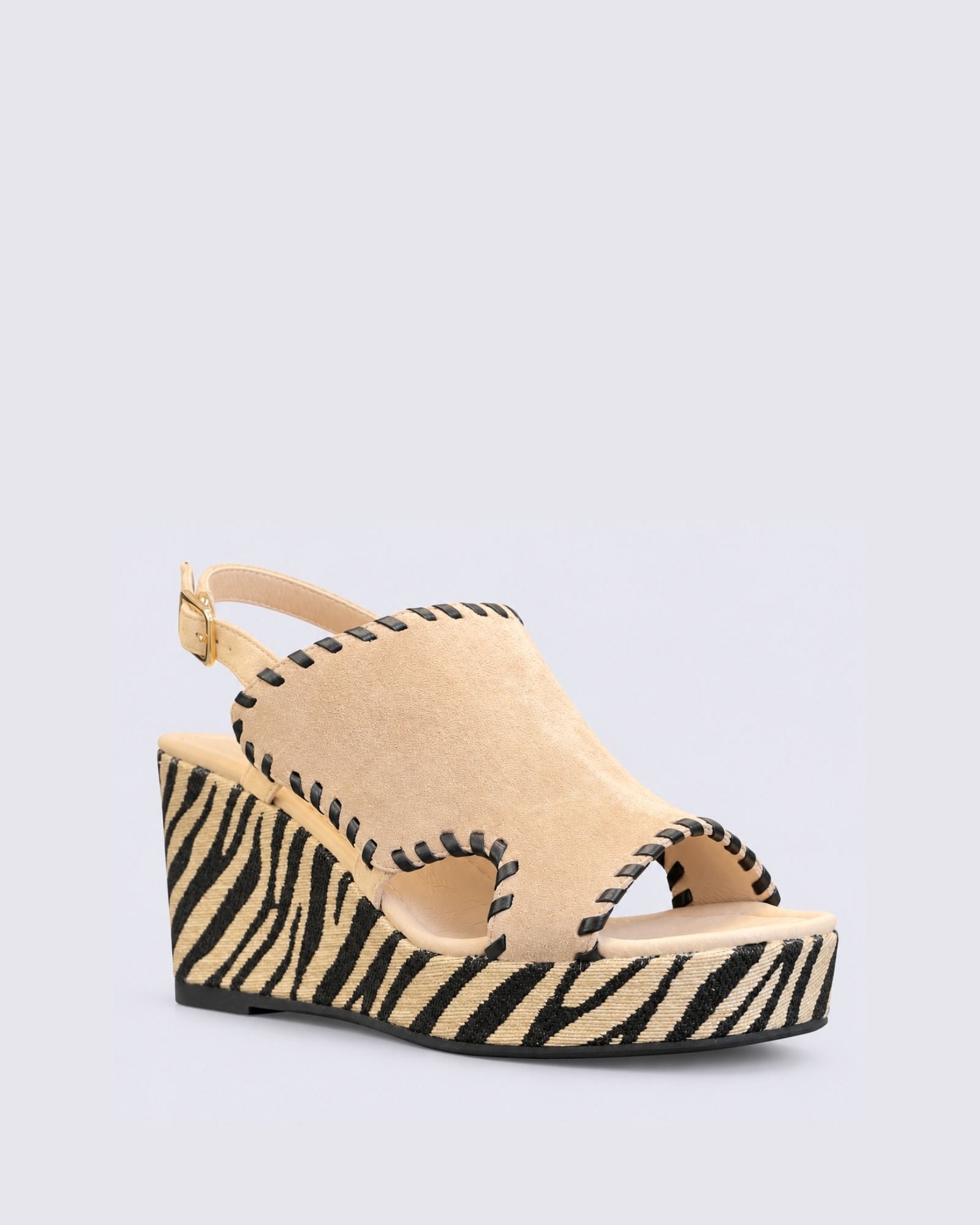 CONEE WEDGE SANDAL SANDY/ZEBRA MULTI