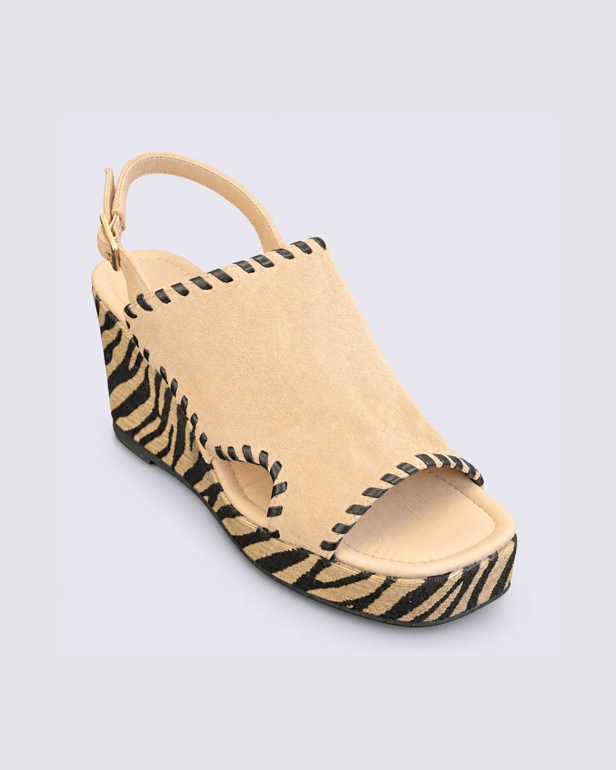 CONEE WEDGE SANDAL SANDY/ZEBRA MULTI