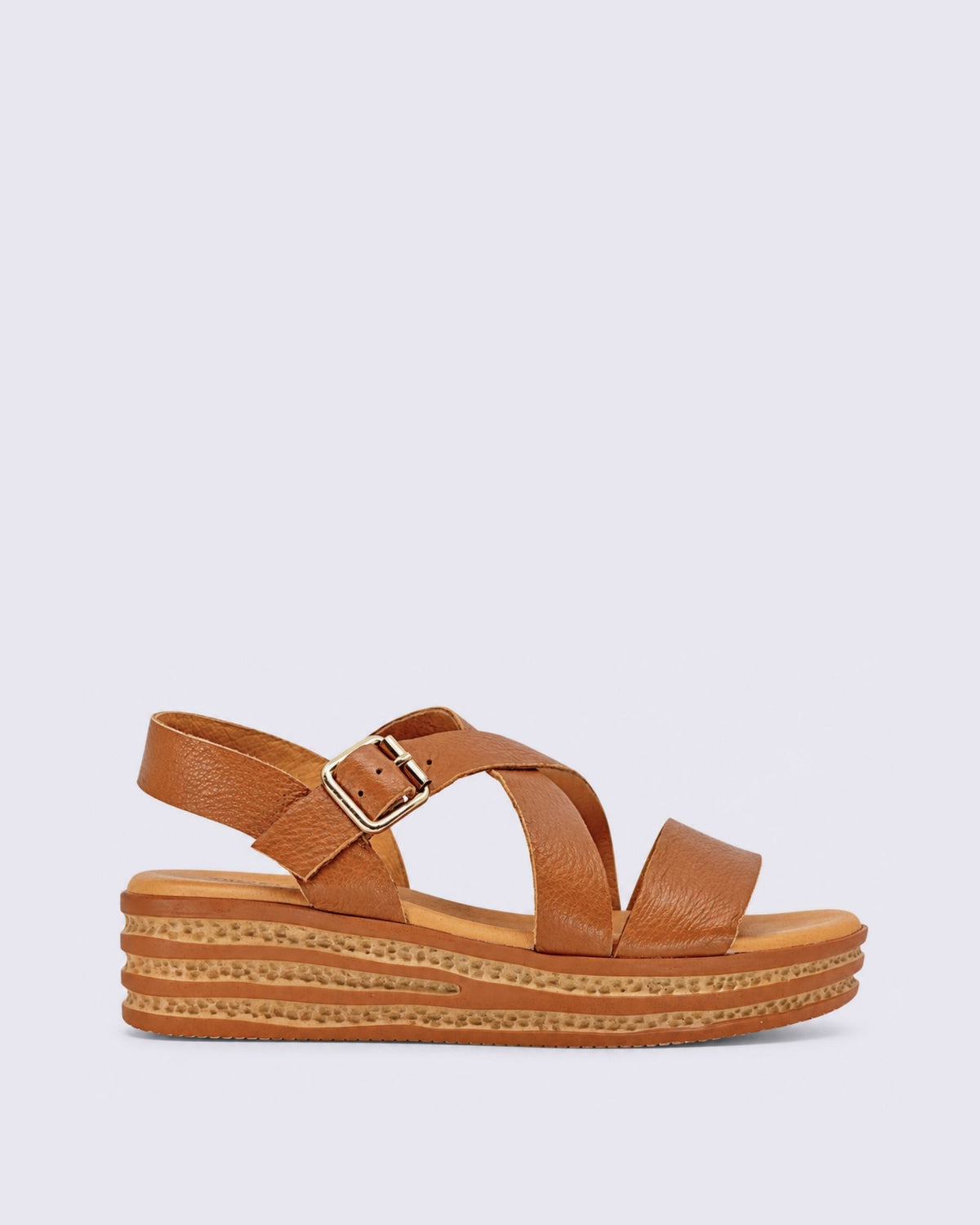CRIVER SANDALS DARK TAN