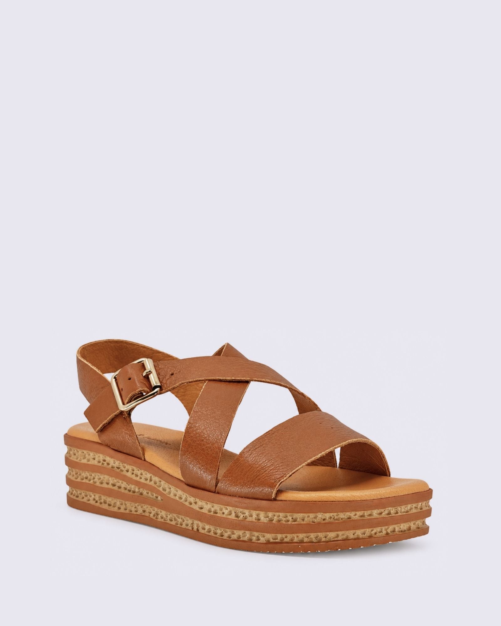 CRIVER SANDALS DARK TAN