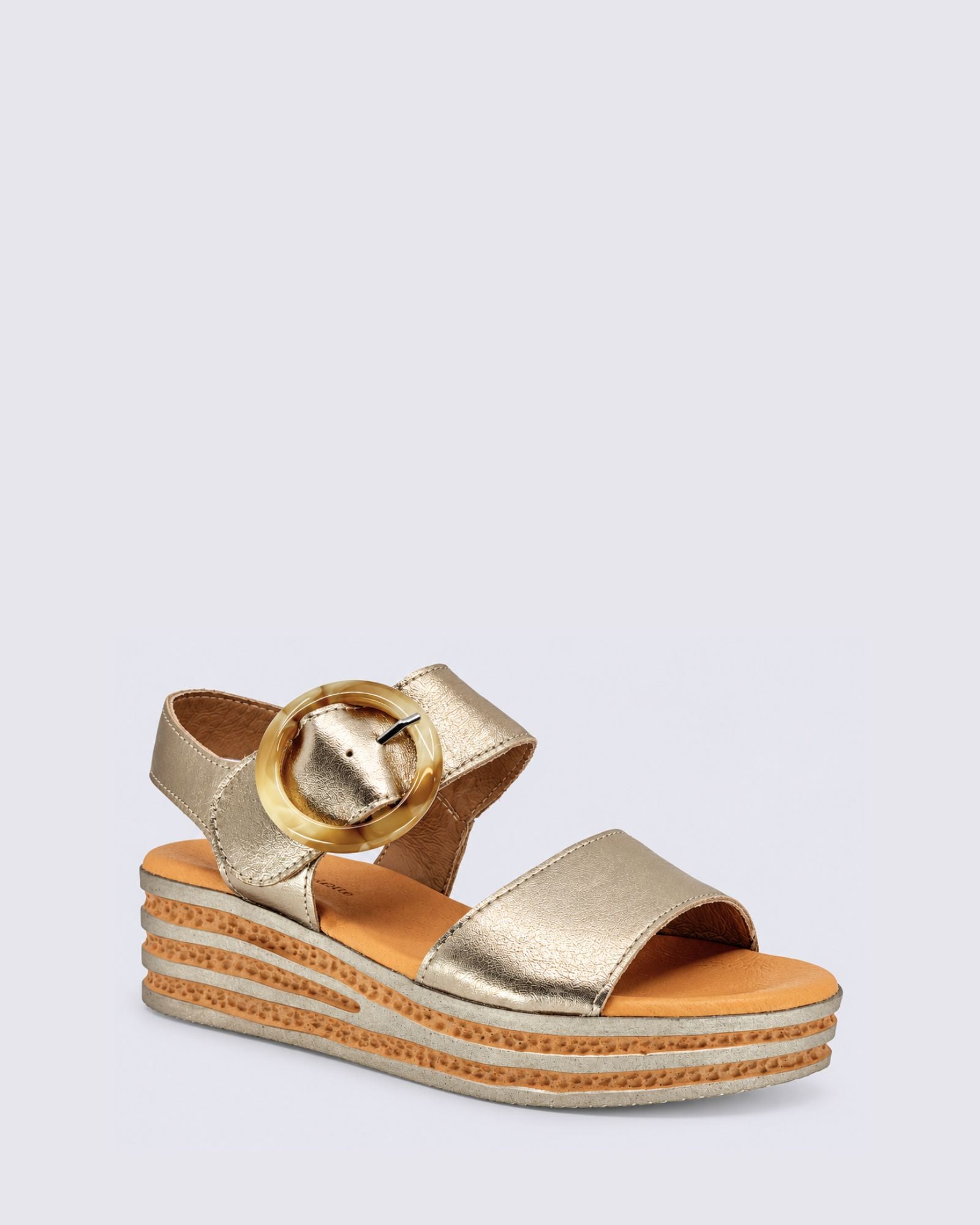 CUBBIE PLATFORM SANDALS CHAMPAGNE