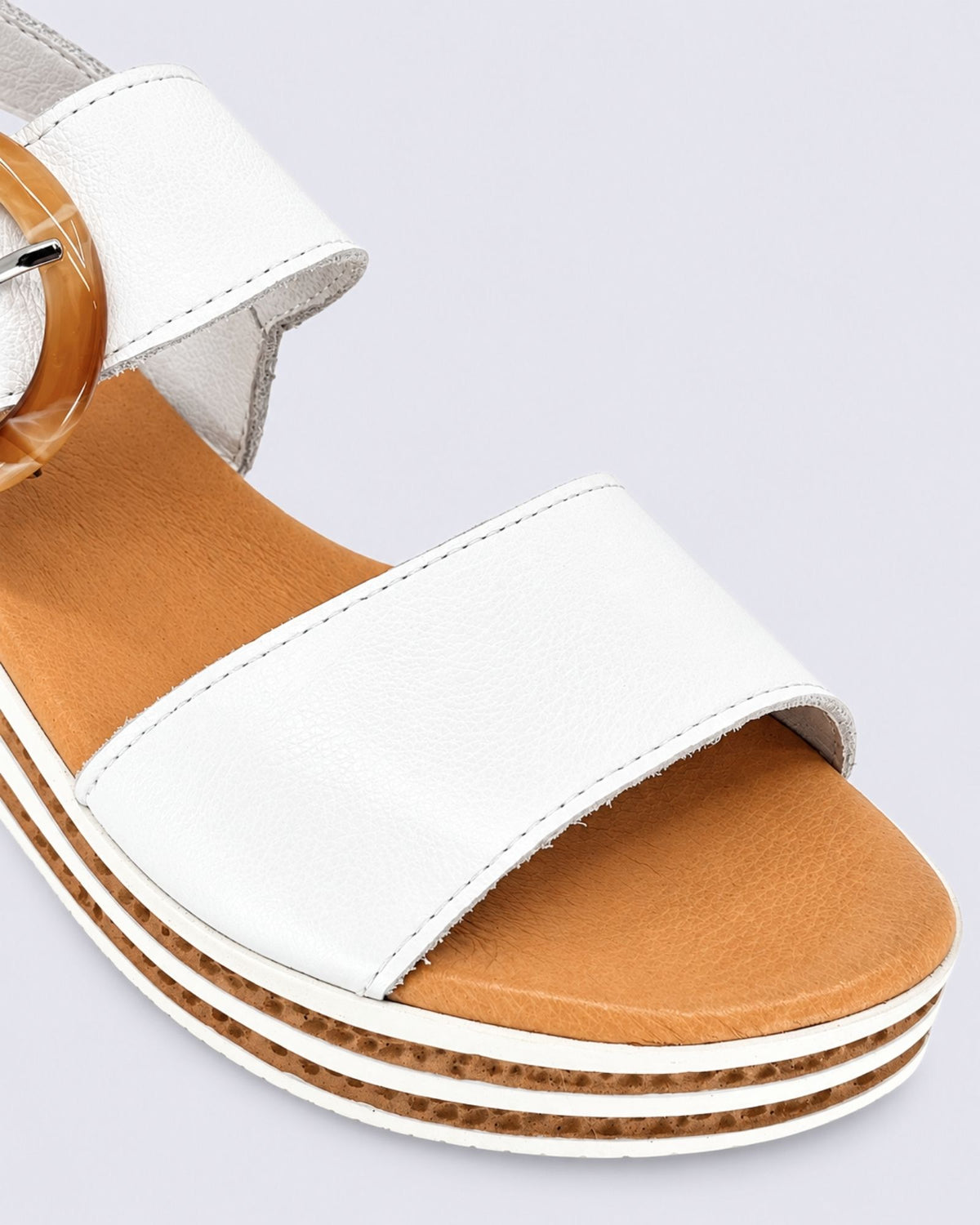 CUBBIE PLATFORM SANDALS WHITE