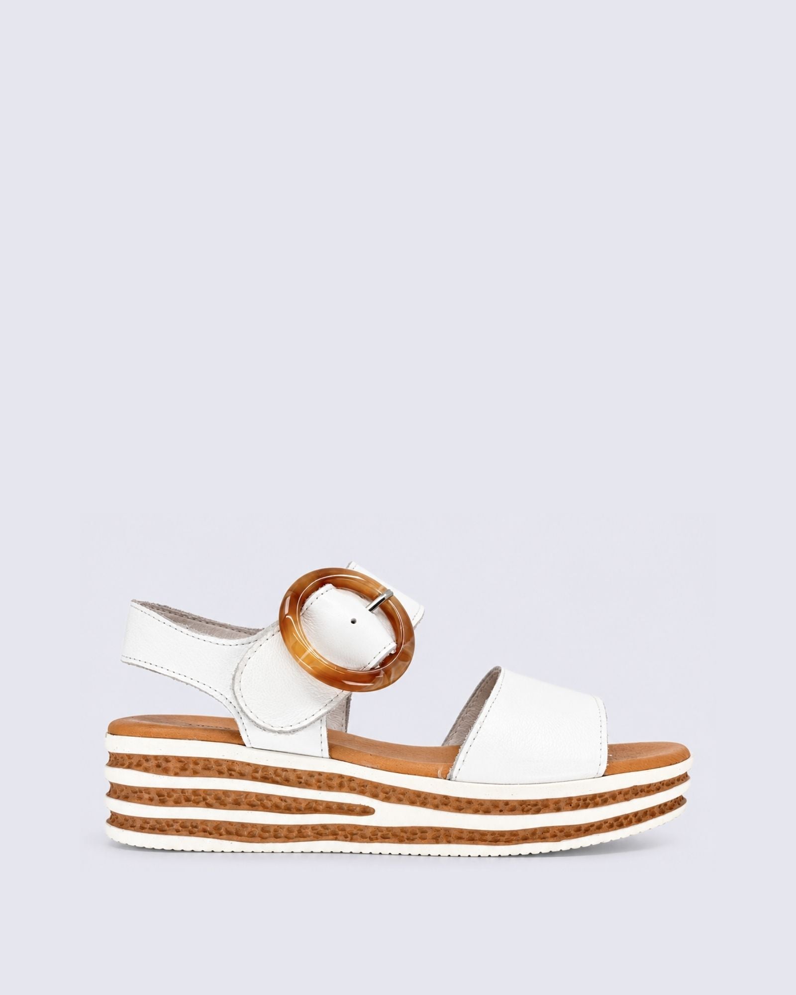 CUBBIE PLATFORM SANDALS WHITE
