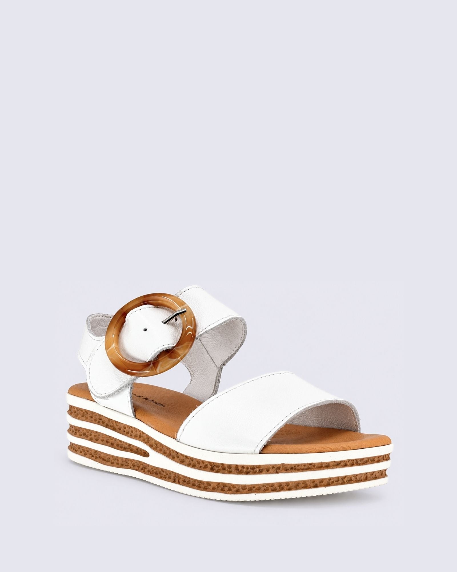 CUBBIE PLATFORM SANDALS WHITE