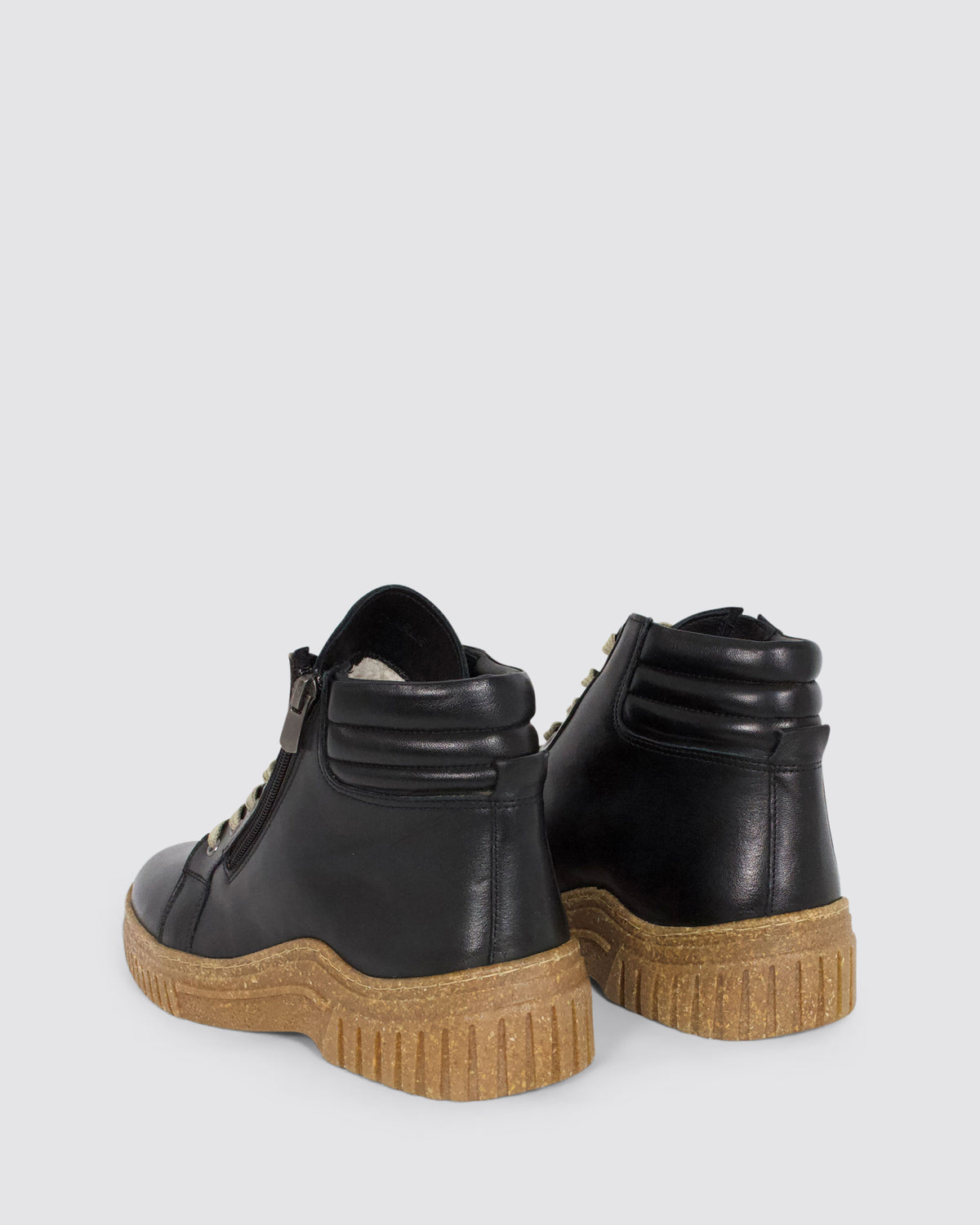 CHARLIE LACE UP ANKLE BOOTS BLACK