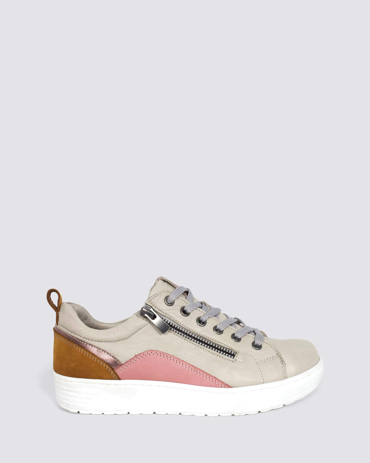 EG22 SNEAKERS TAUPE LEATHER