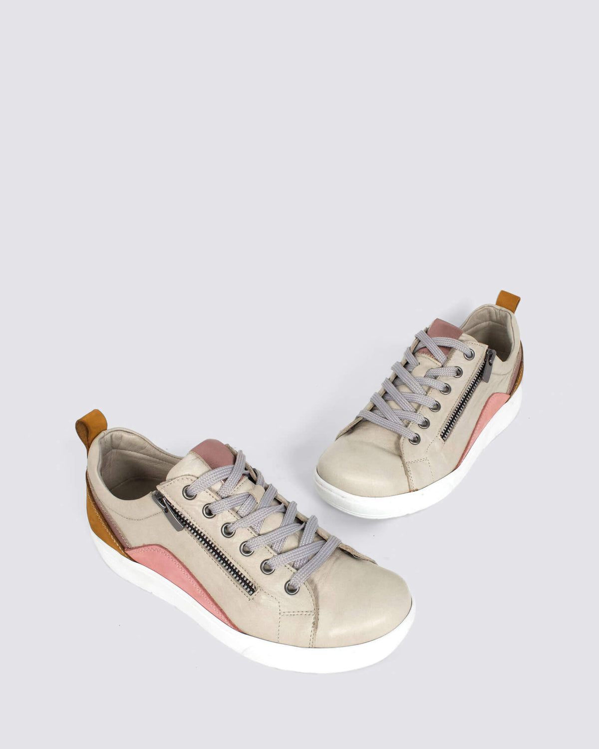 EG22 SNEAKERS TAUPE LEATHER