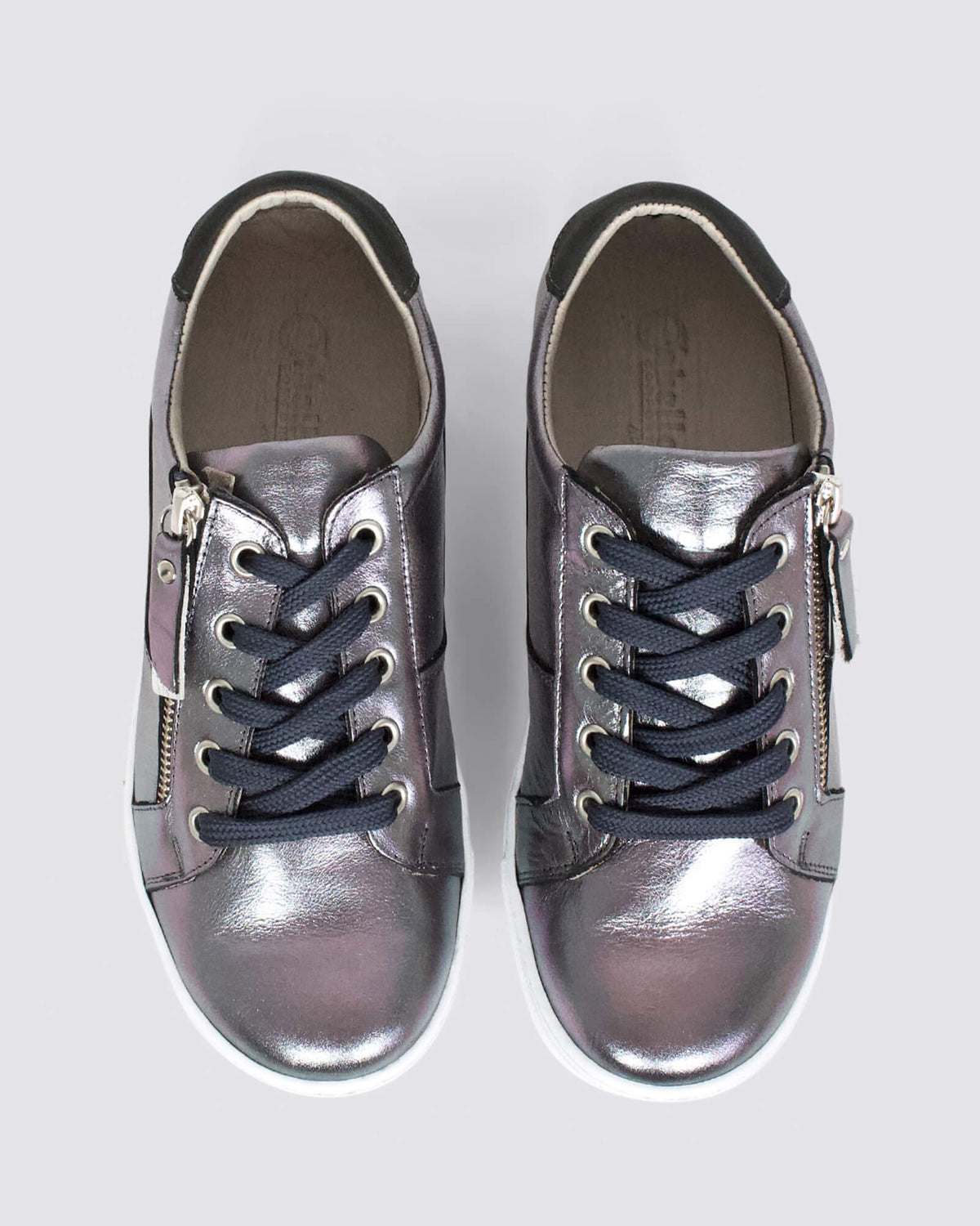 EG520 SNEAKERS PEWTER LEATHER