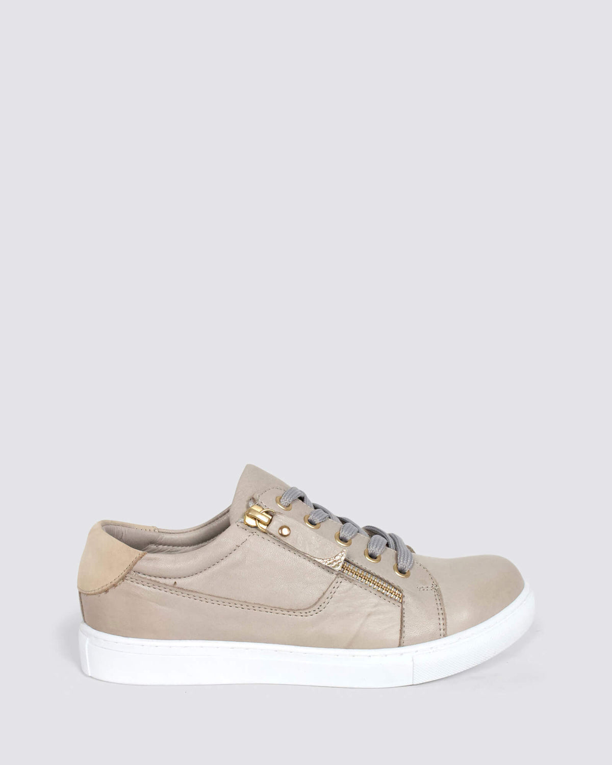 EG520 SNEAKERS TAUPE LEATHER