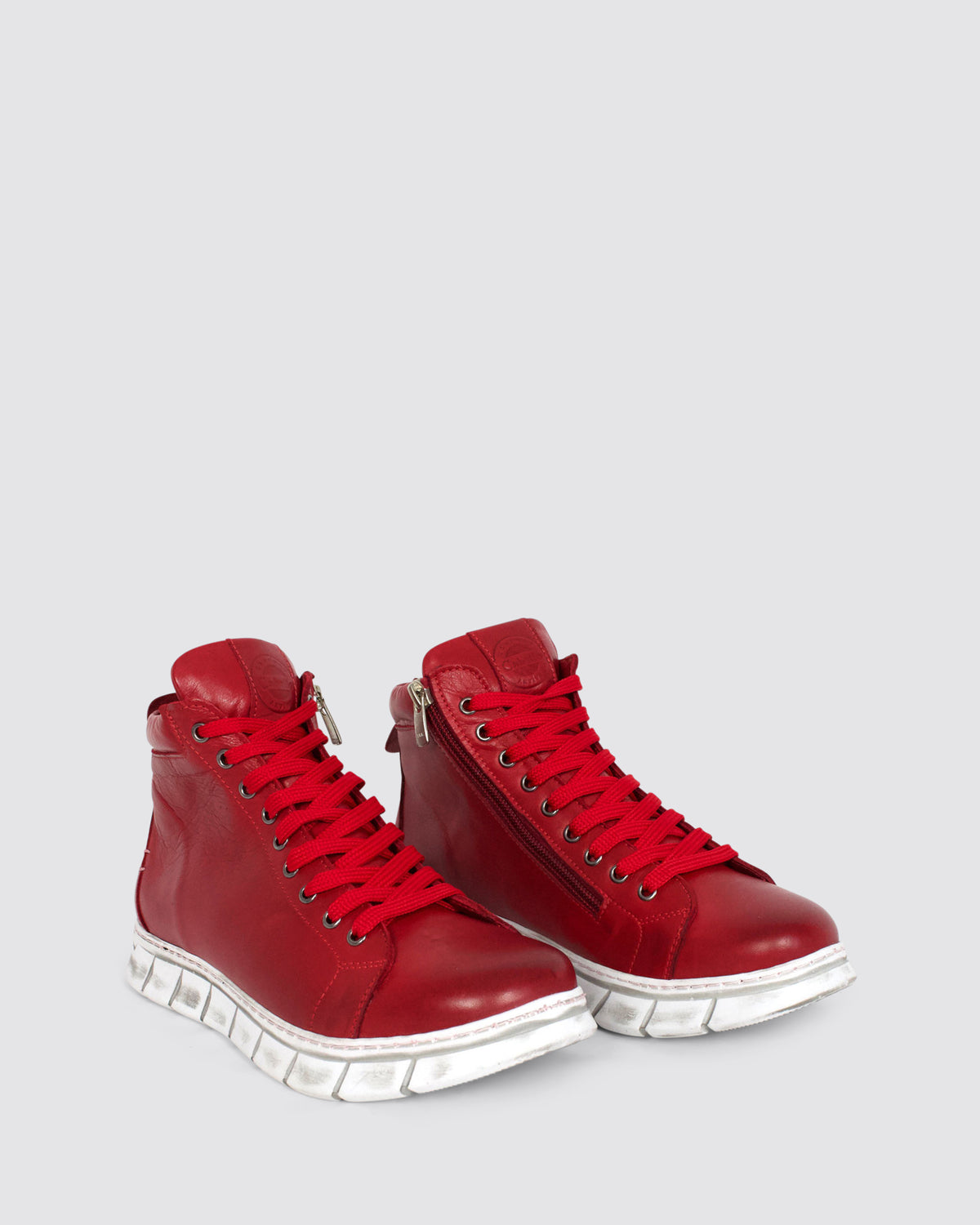 UKI SNEAKERS RED LEATHER
