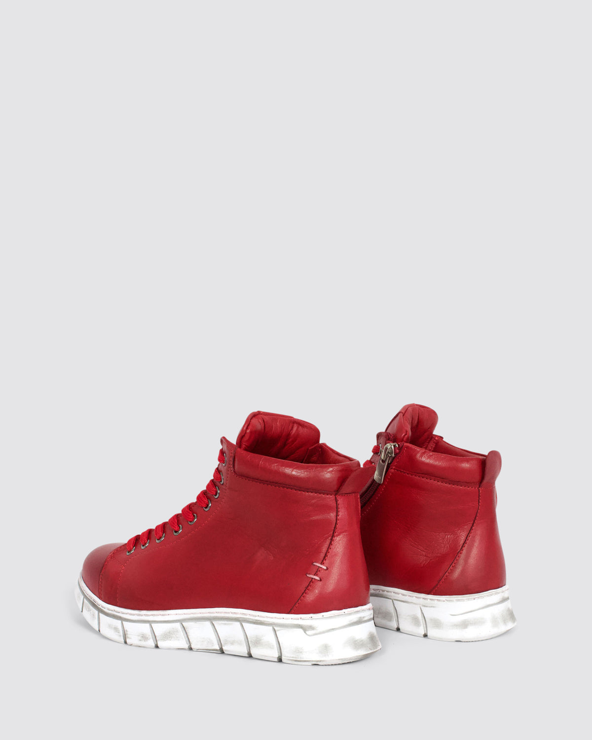 UKI SNEAKERS RED LEATHER