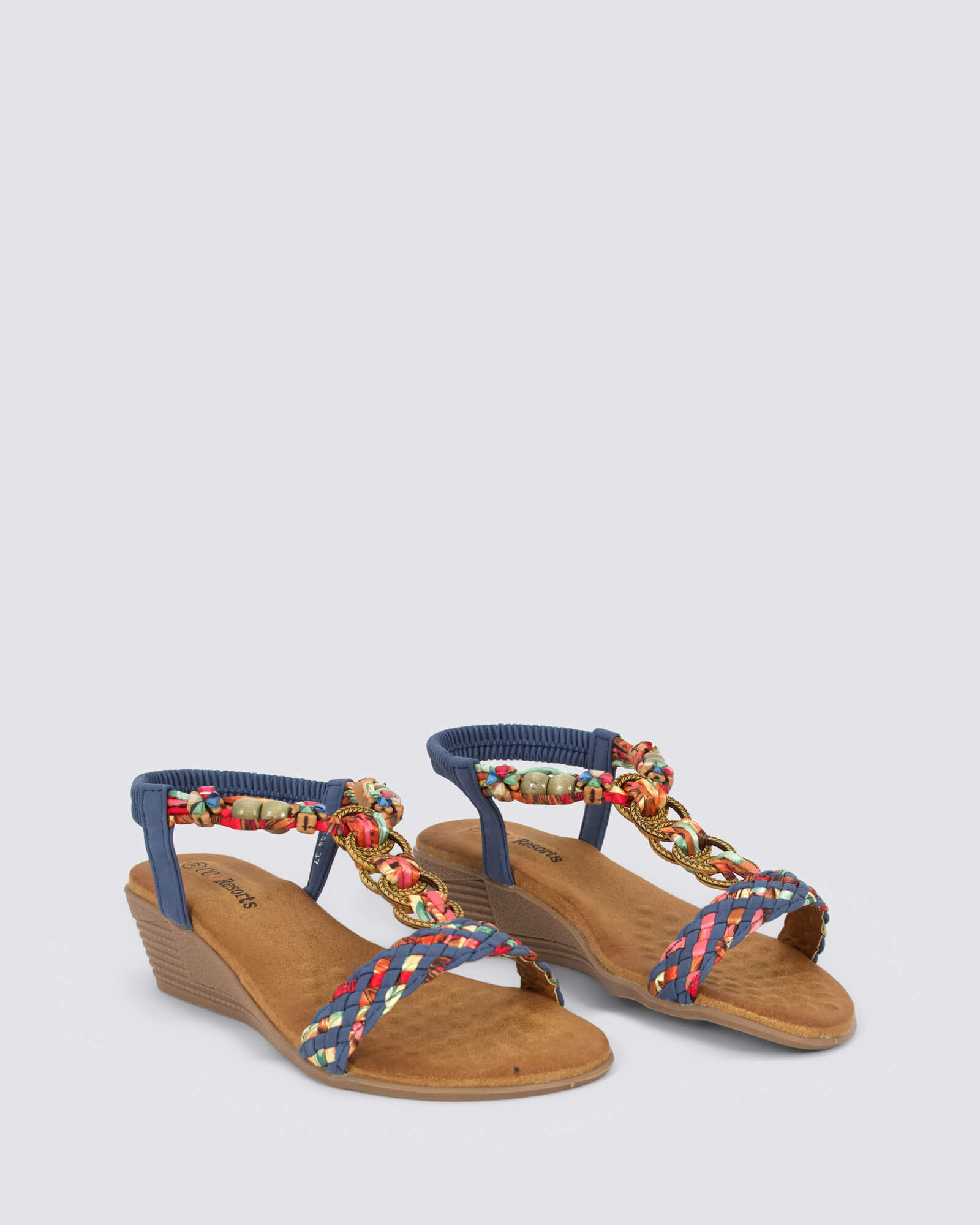 URSA WEDGE SANDALS DENIM