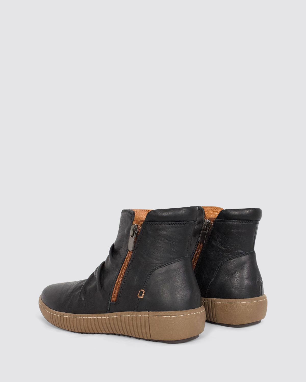 WINNIE ANKLE BOOTS BLACK LEATHER