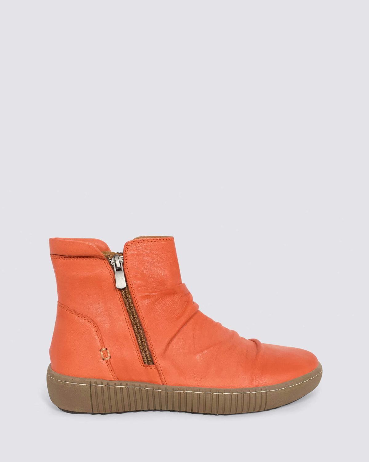 WINNIE ANKLE BOOT ORANGE LEATHER