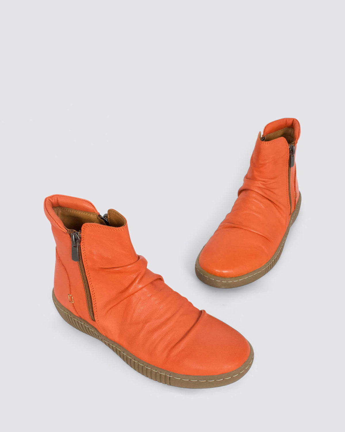WINNIE ANKLE BOOT ORANGE LEATHER