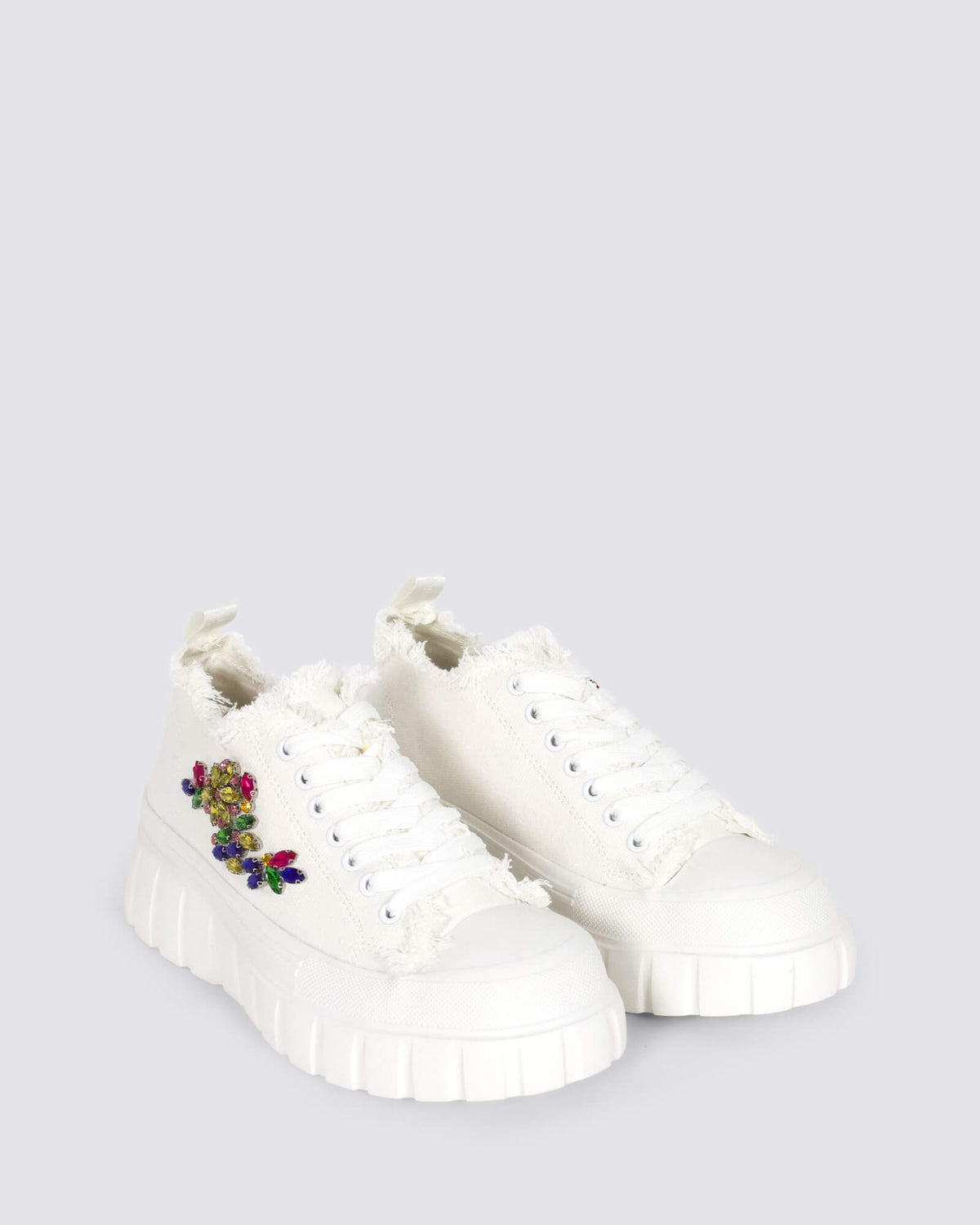 DG9002 PLATFORM SNEAKERS BIANCO