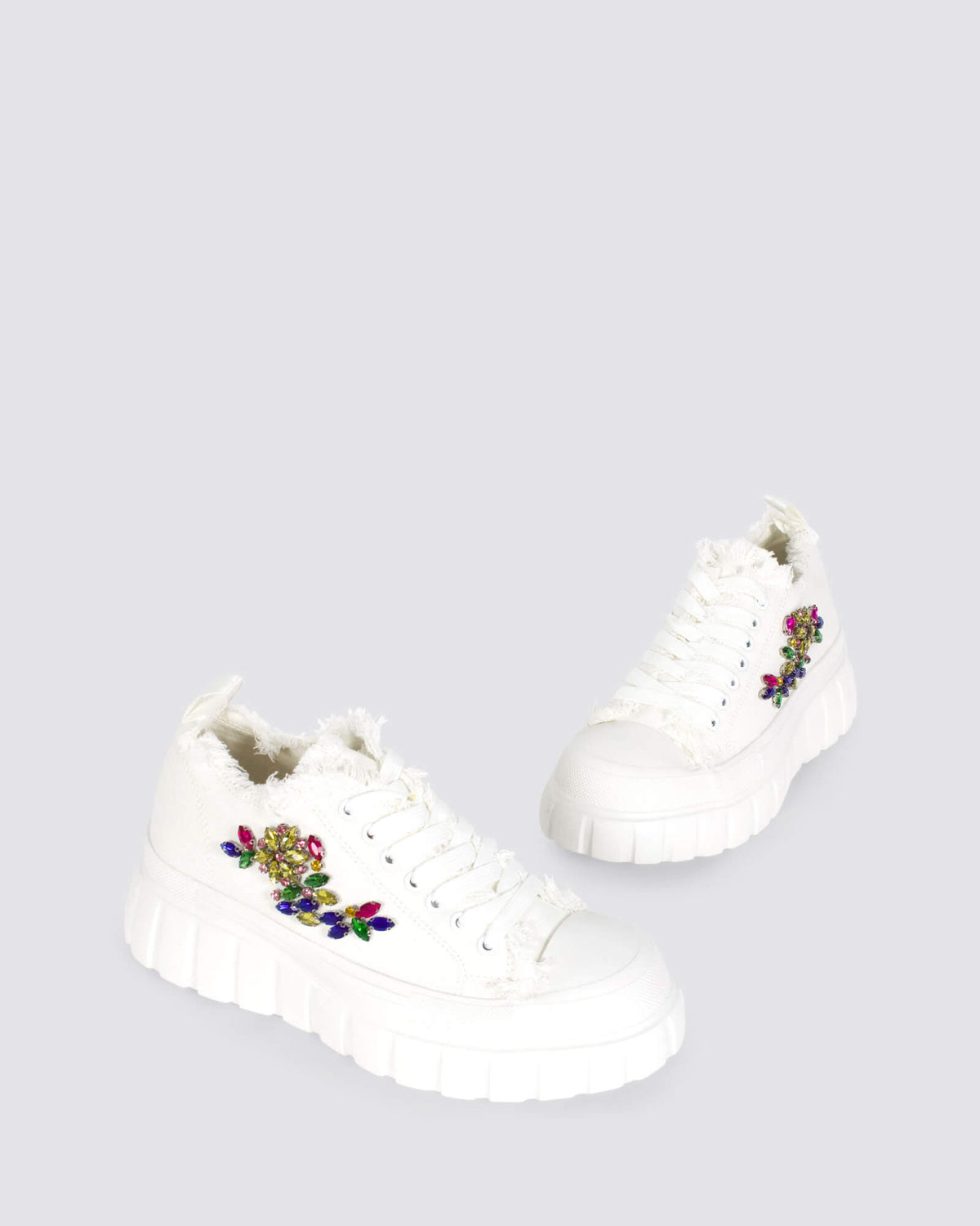 DG9002 PLATFORM SNEAKERS BIANCO