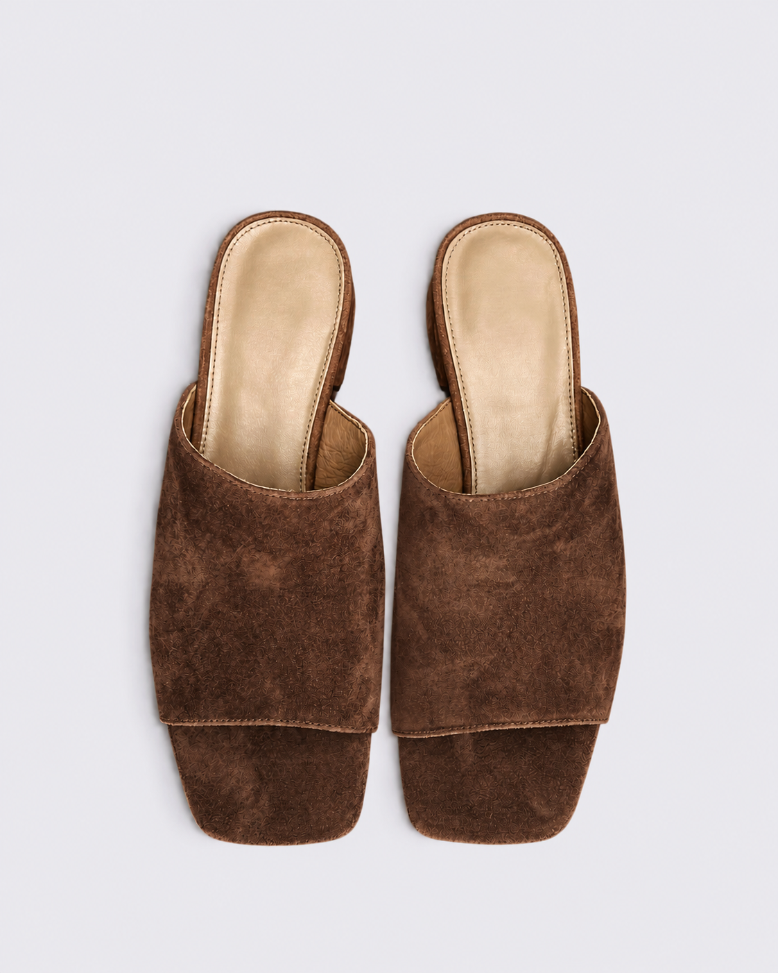 SANSAH HEELED MULES CHOCOLATE SUEDE