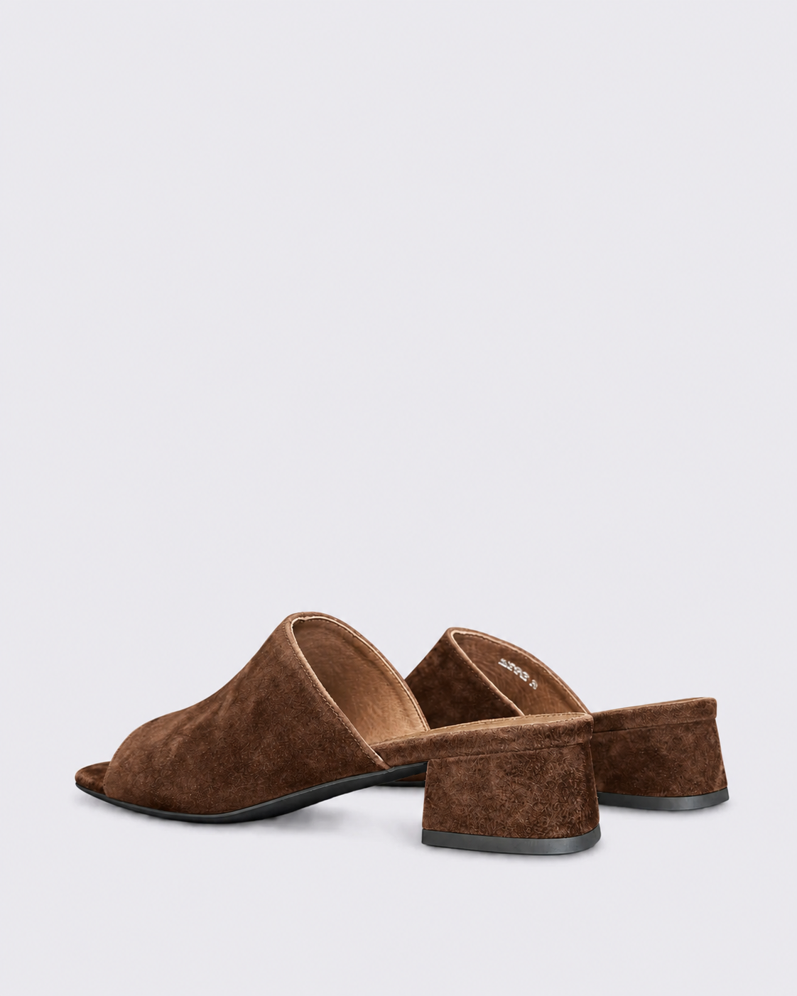 SANSAH HEELED MULES CHOCOLATE SUEDE