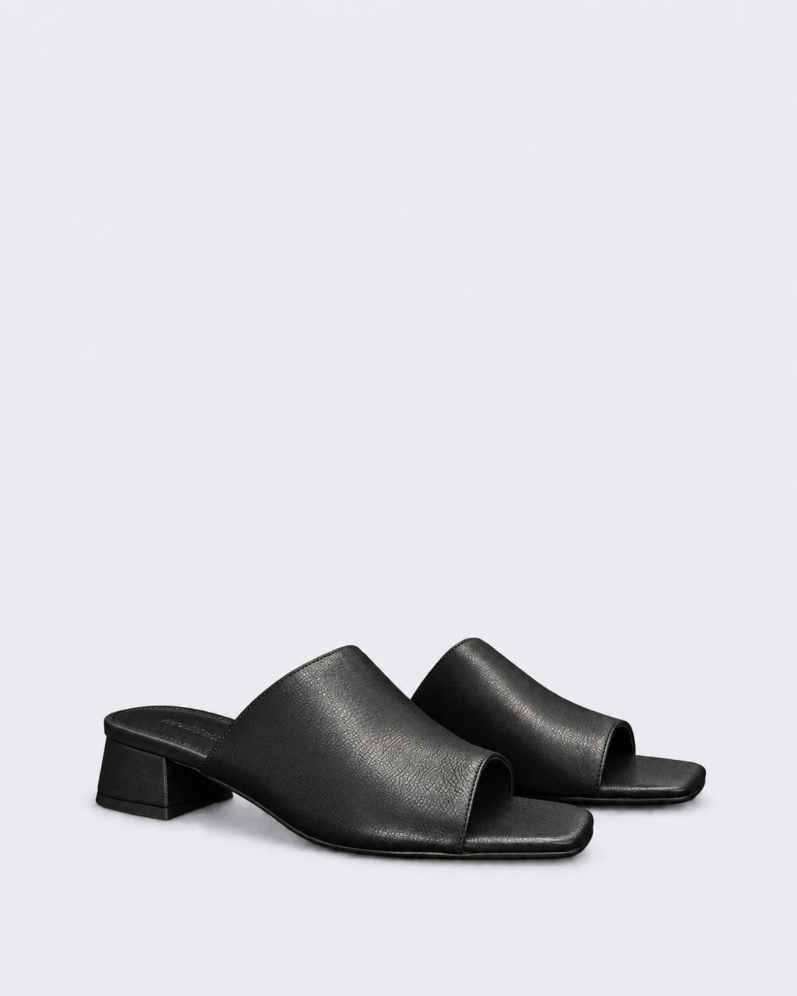 SANSAH HEELED MULE BLACK