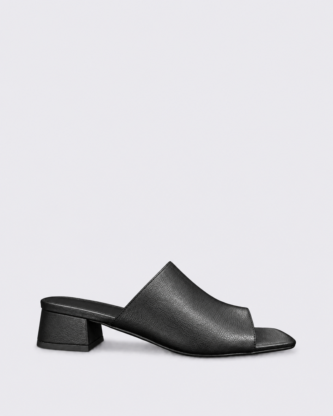 SANSAH HEELED MULE BLACK