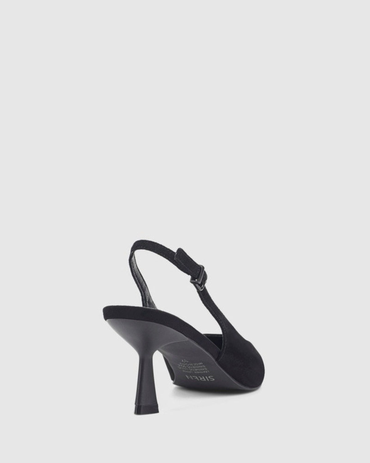 DAPHNE SLINGBACK HEELS BLACK SUEDE