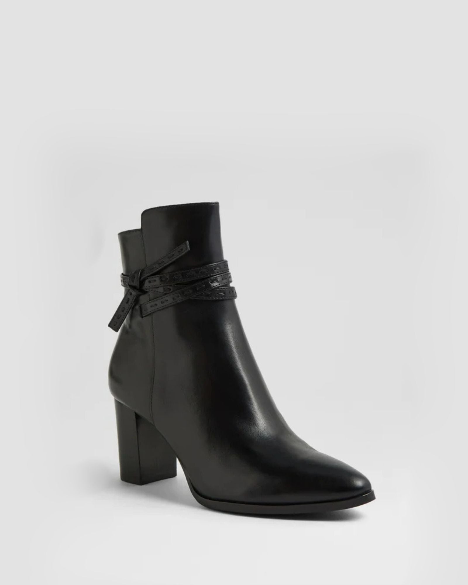 ADAIRE HEELED ANKLE BOOTS BLACK/BLACK