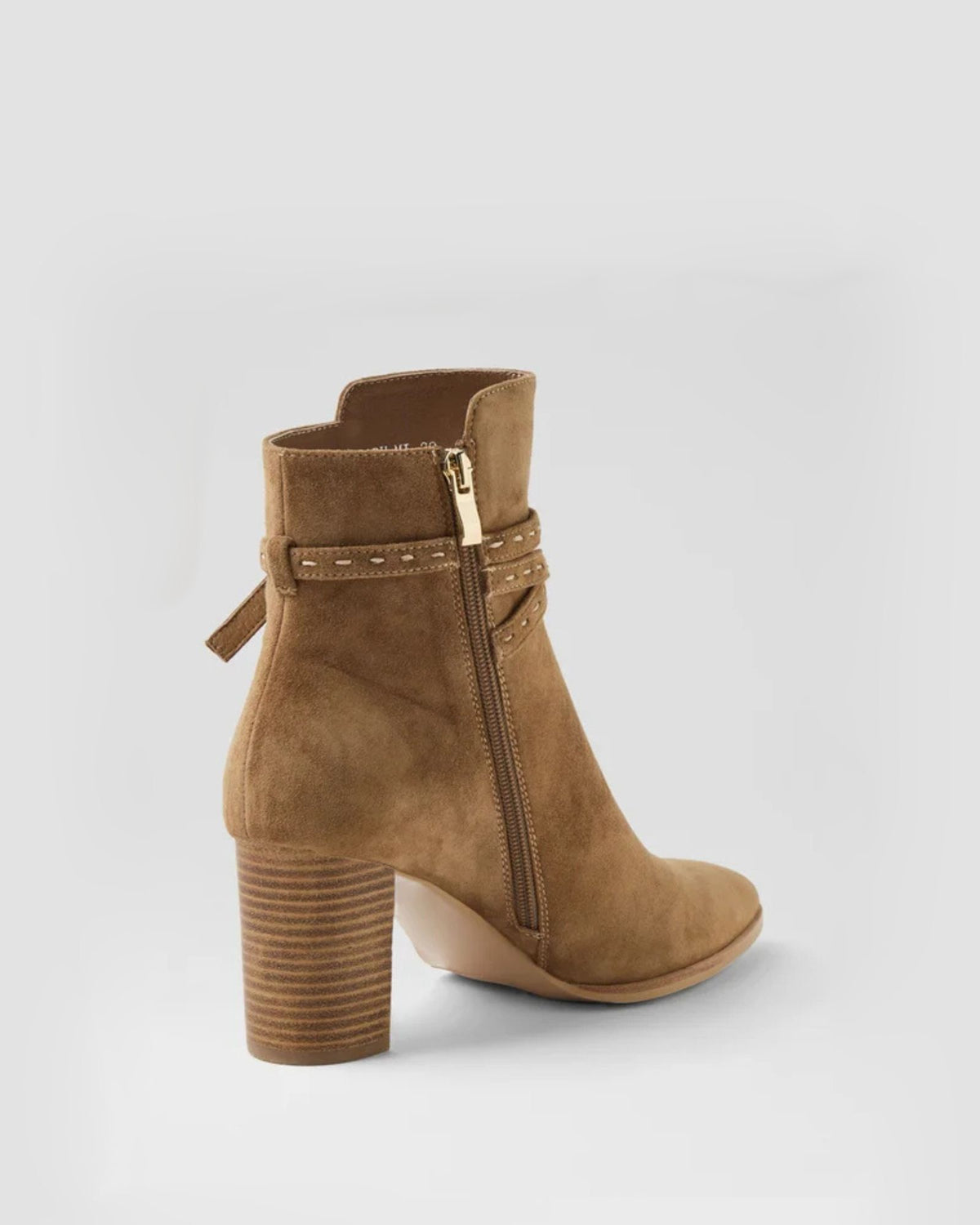 ADAIRE HEELED ANKLE BOOTS LIGHT CHOCOLATE