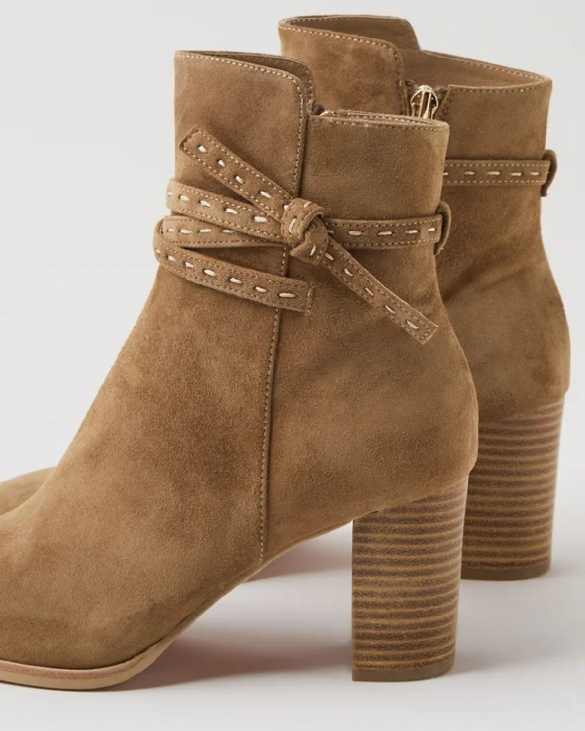 ADAIRE HEELED ANKLE BOOTS LIGHT CHOCOLATE