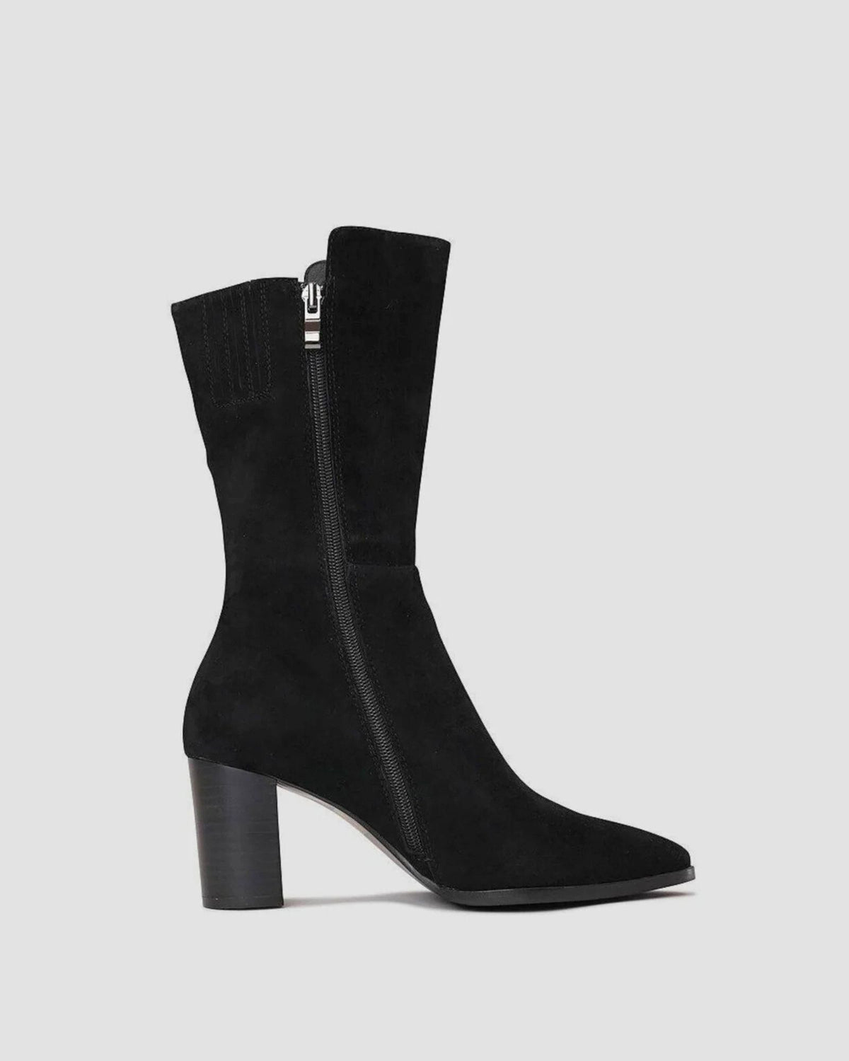 AISLEY HEELED BOOTS BLACK SUEDE