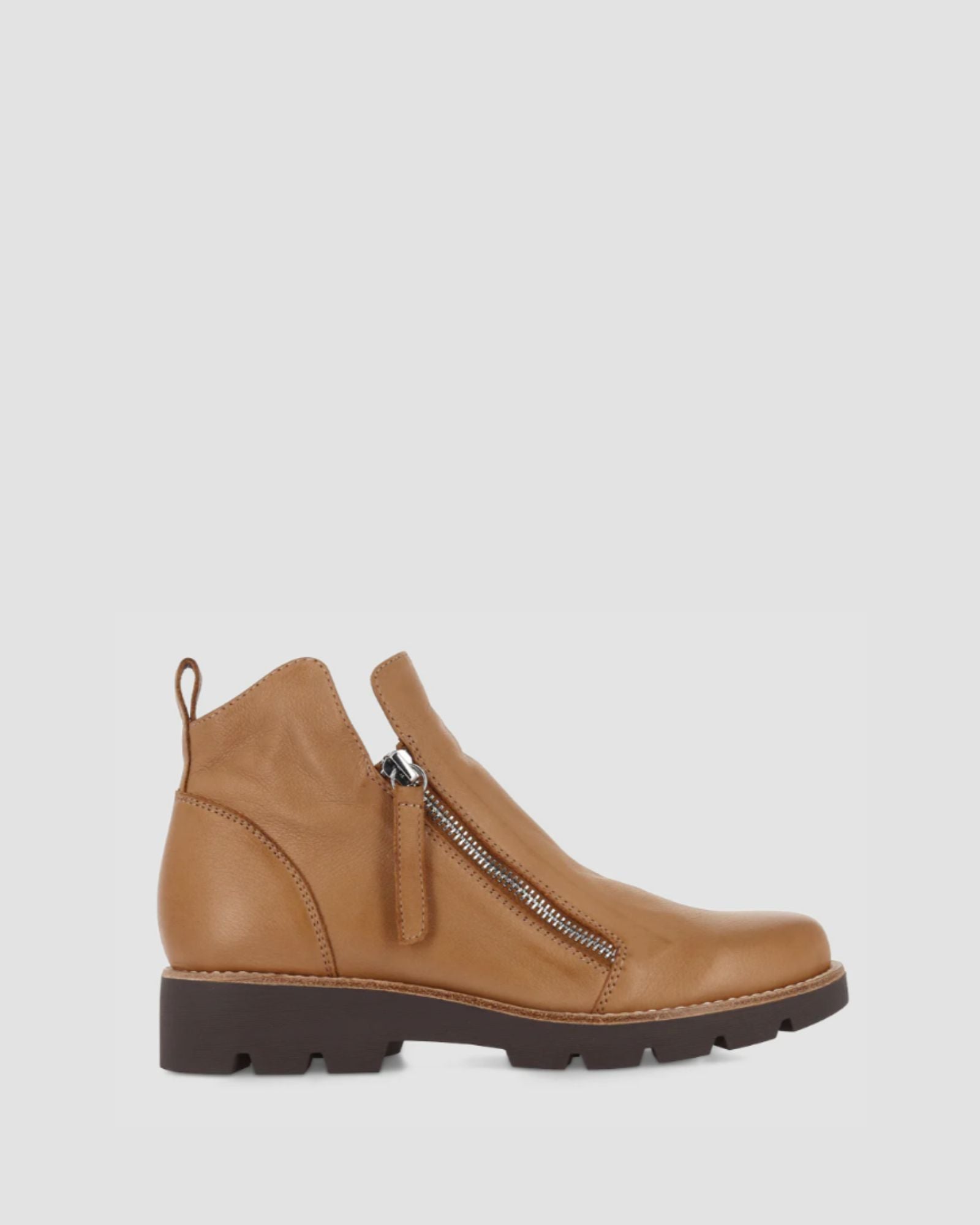 DOTTIZ ANKLE BOOTS DARK TAN