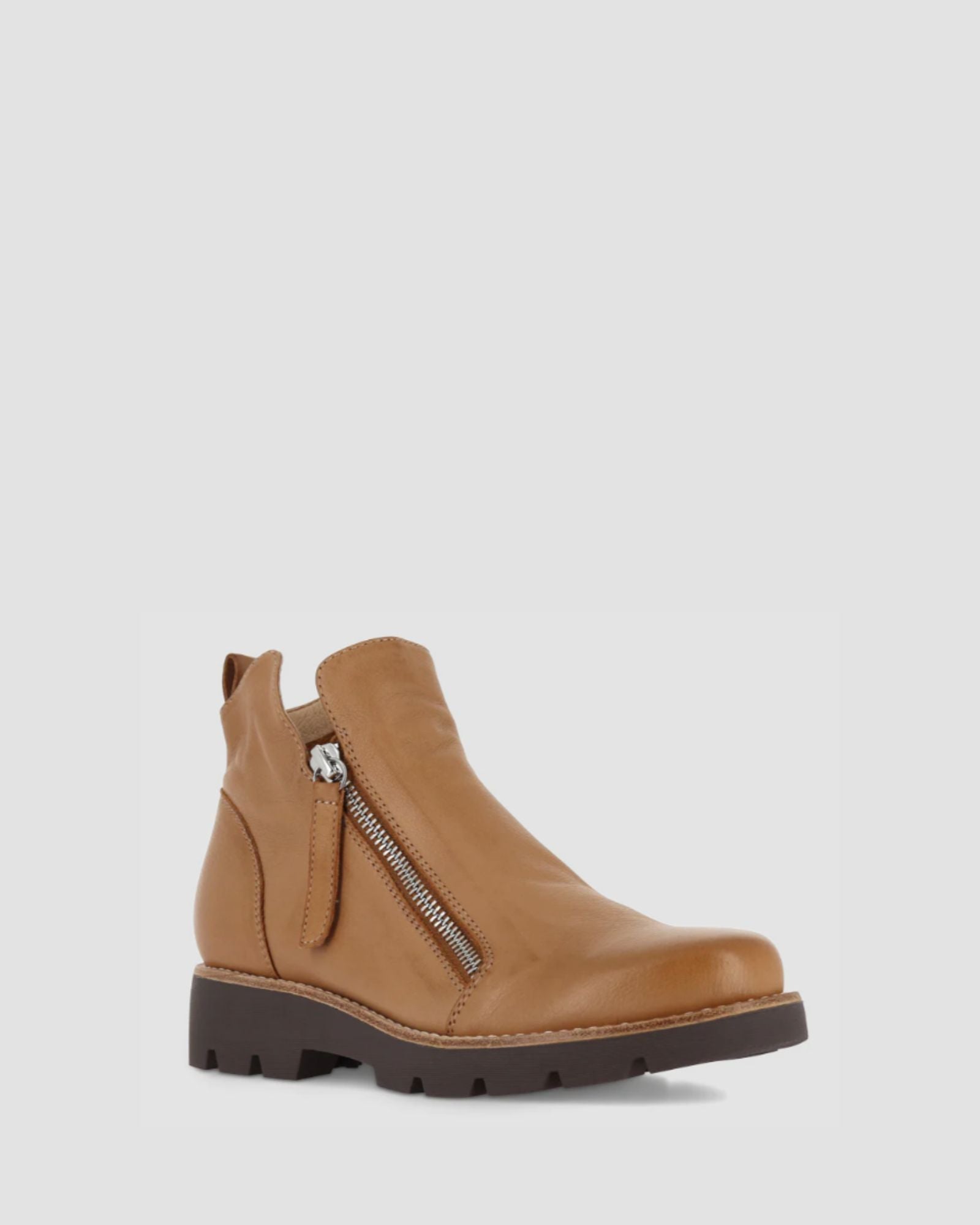 DOTTIZ ANKLE BOOTS DARK TAN