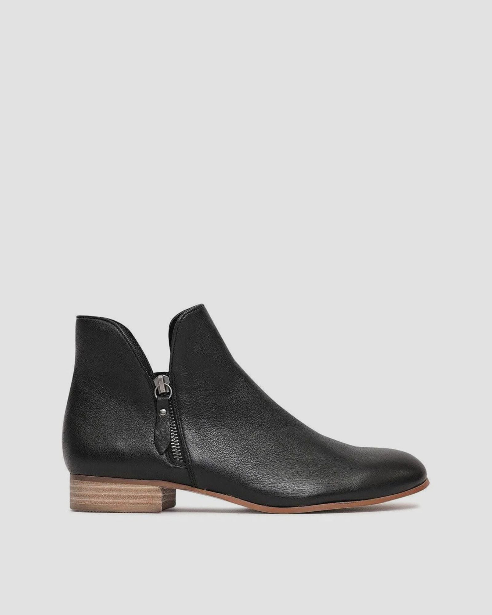 FAYE ANKLE BOOTS BLACK/NATURAL