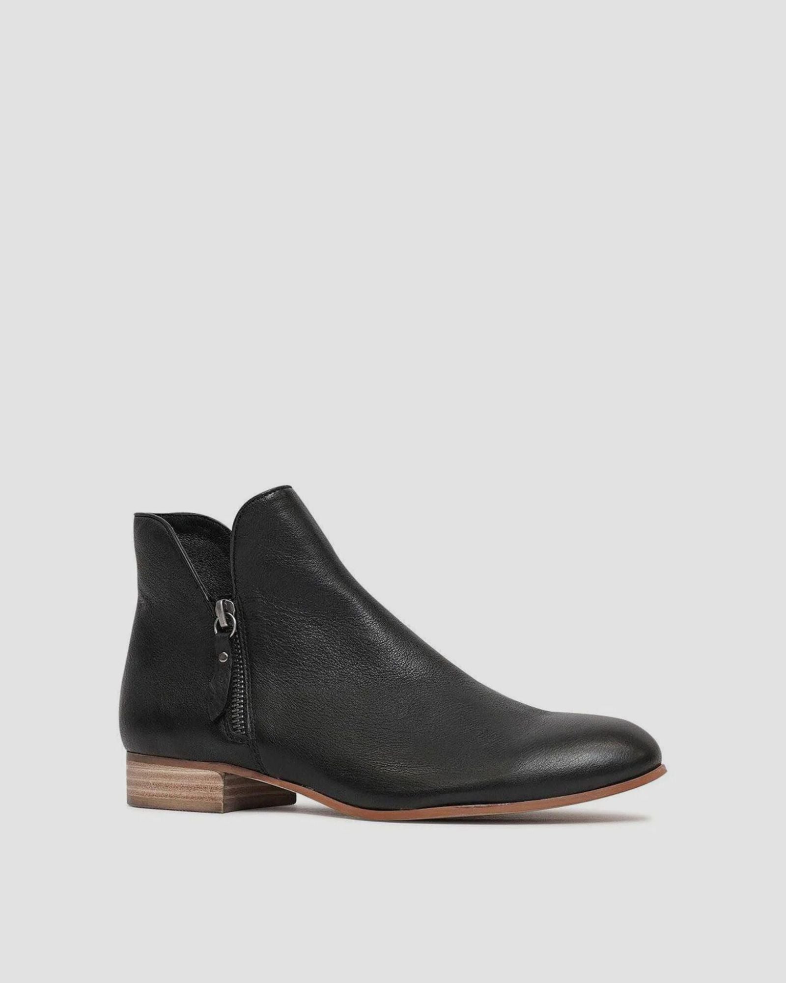 FAYE ANKLE BOOTS BLACK/NATURAL