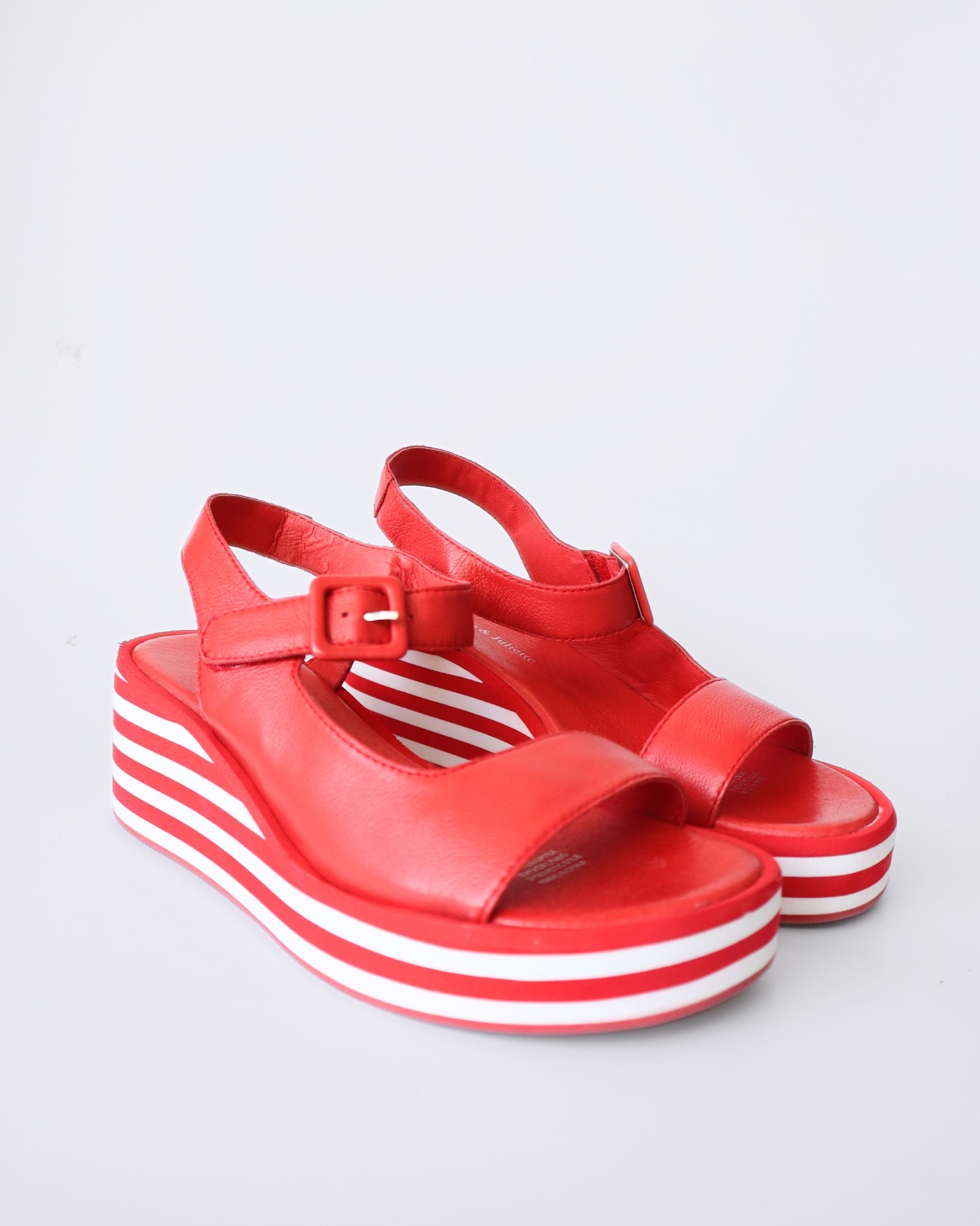 FIGG PLATFORM SANDALS RED