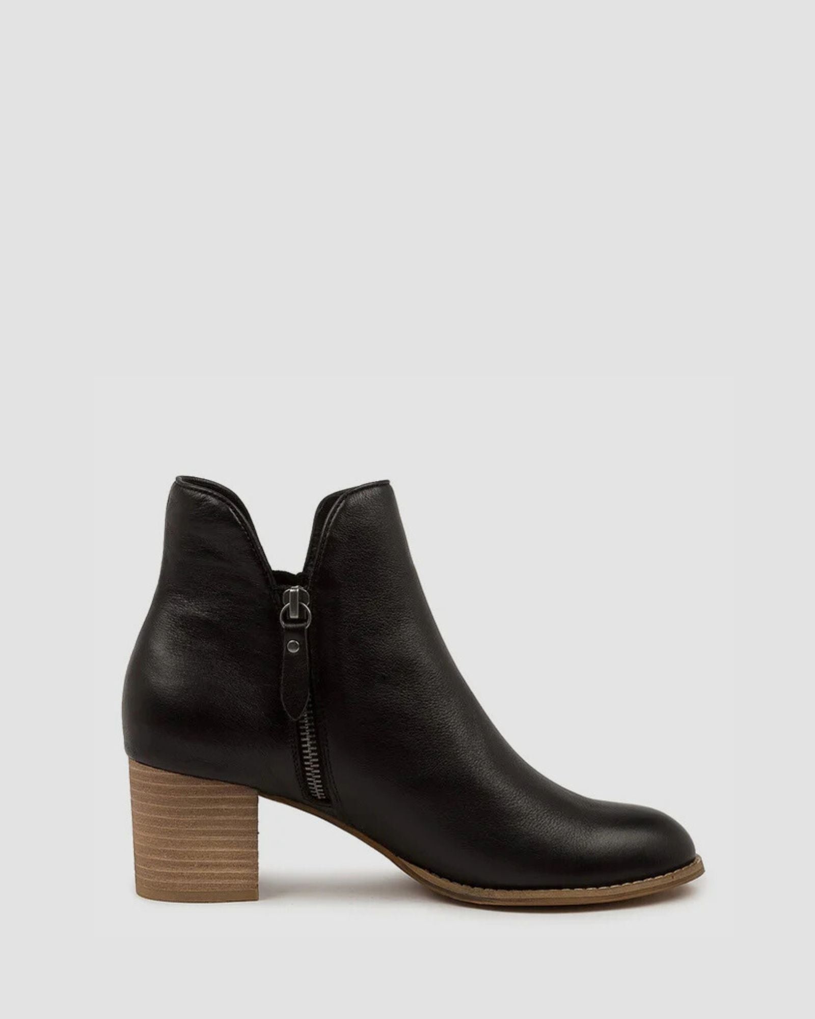 SHIANNELY ANKLE BOOTS BLACK/NATURAL