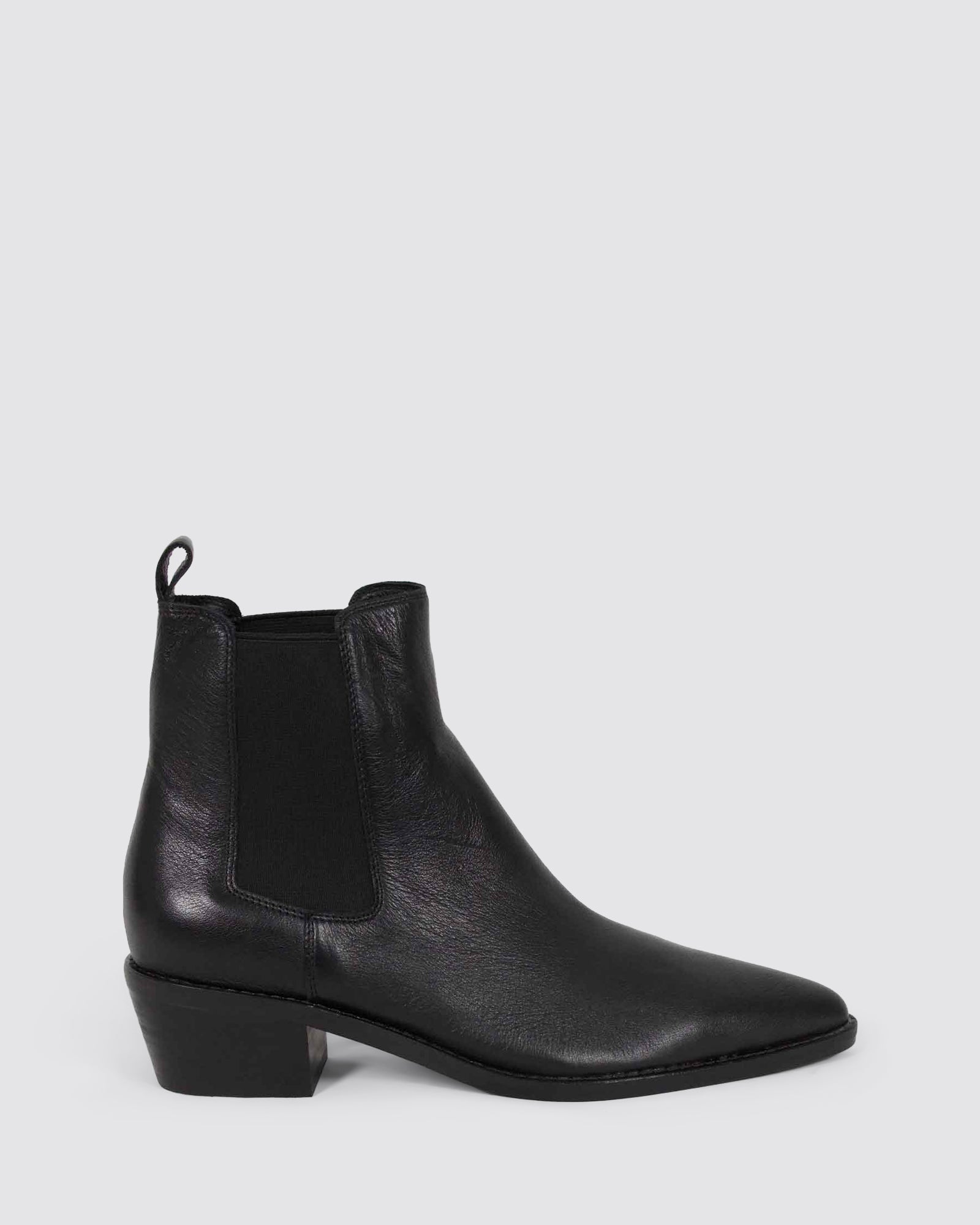 DANELLE ANKLE BOOTS BLACK LEATHER