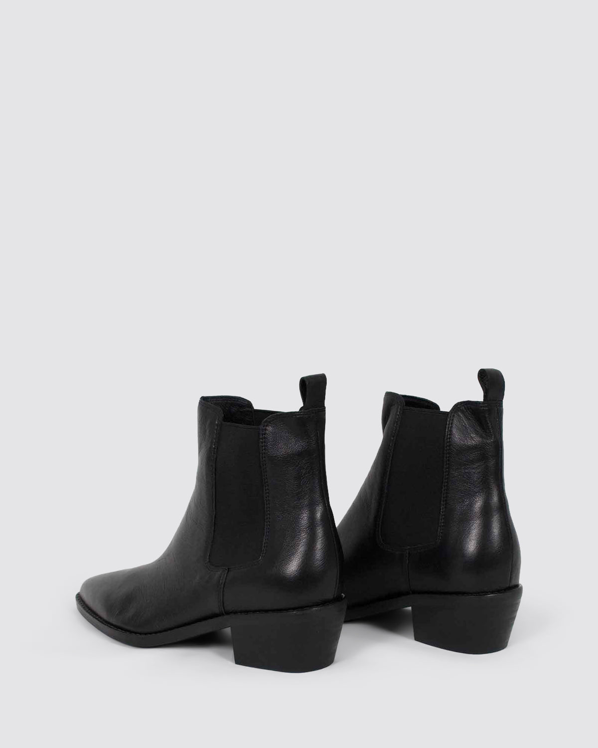 DANELLE ANKLE BOOTS BLACK LEATHER