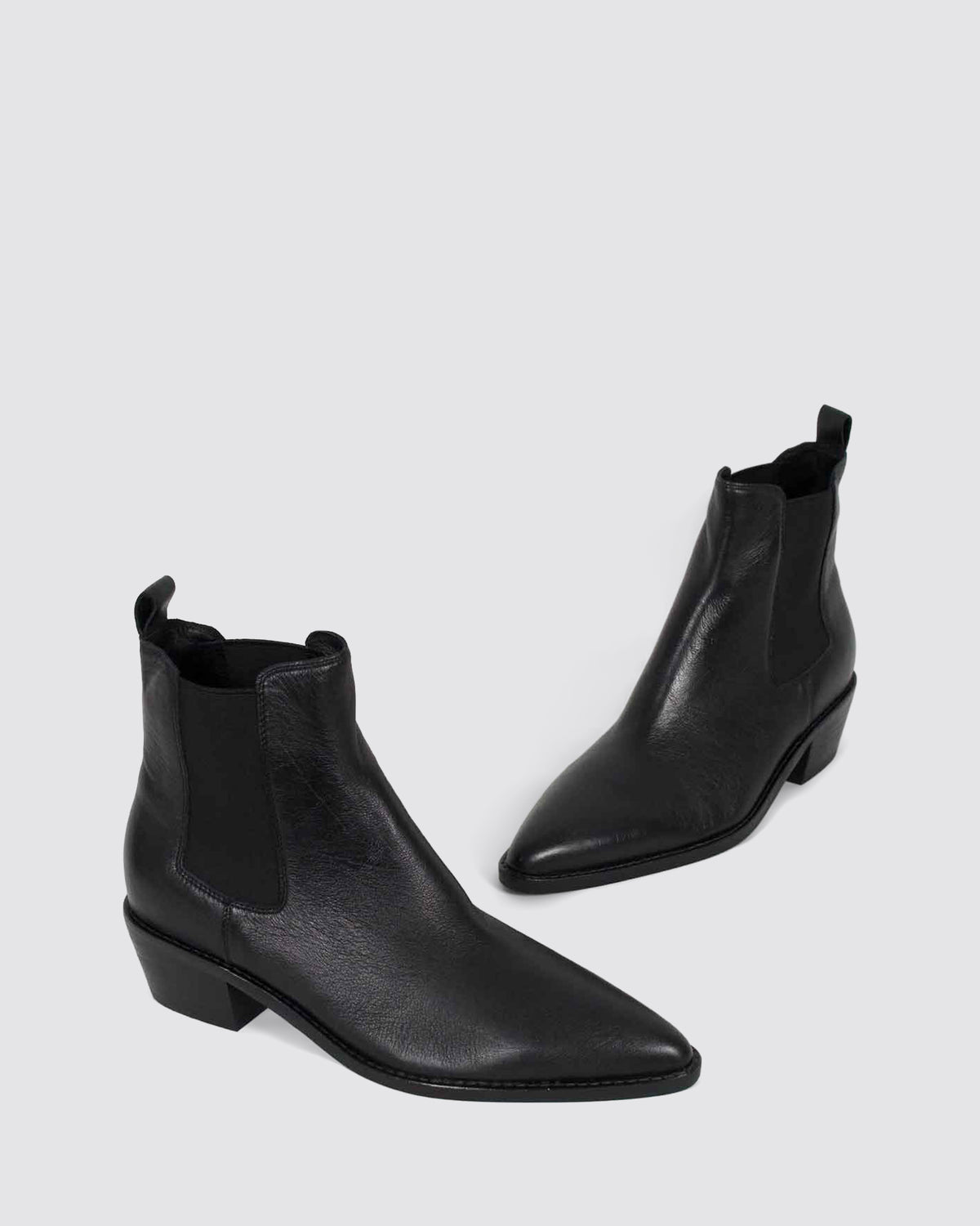 DANELLE ANKLE BOOTS BLACK LEATHER